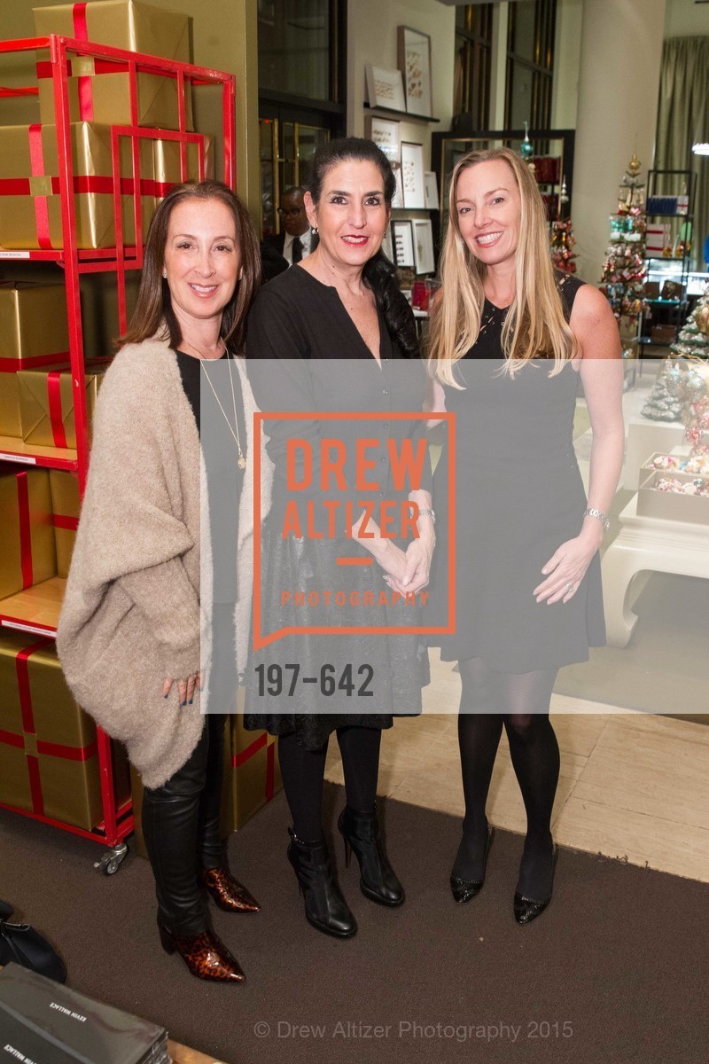 Beth Brenner, Claudia Hollingsworth, Megan Toohey, Private Holiday Shopping Night presented by Gump's and Domino magazine, Gump's. 135 Post Street, December 10th, 2015, Photo #197-642 Beth Brenner, Claudia Hollingsworth, Megan Toohey, Photo #197-642