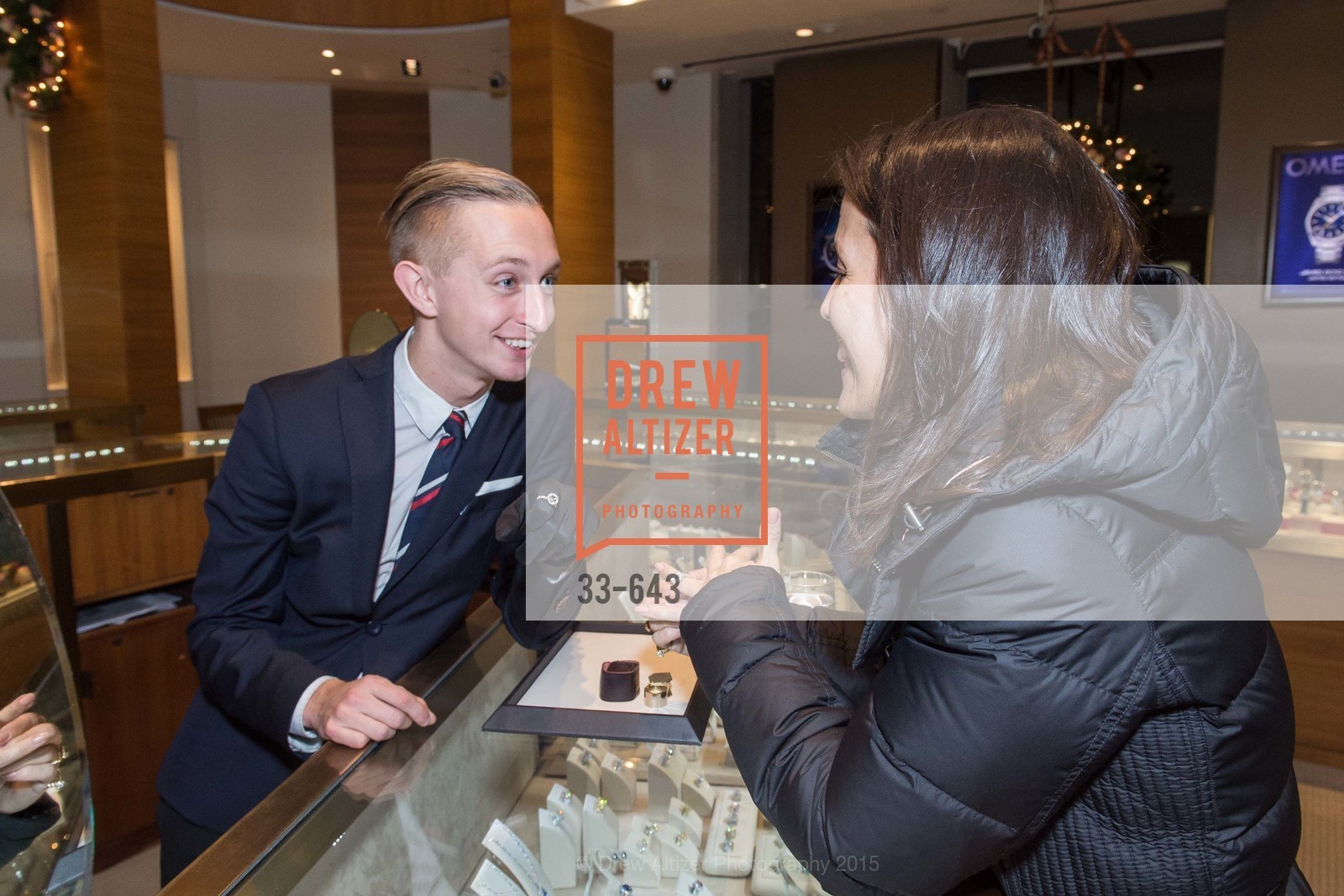 Thor Dickinson, Astrid Thompson, Shreve & Co & Holiday Event, Shreve & Co. 329 Stanford Shopping Center, December 10th, 2015, Photo #33-643 Thor Dickinson, Astrid Thompson, Photo #33-643