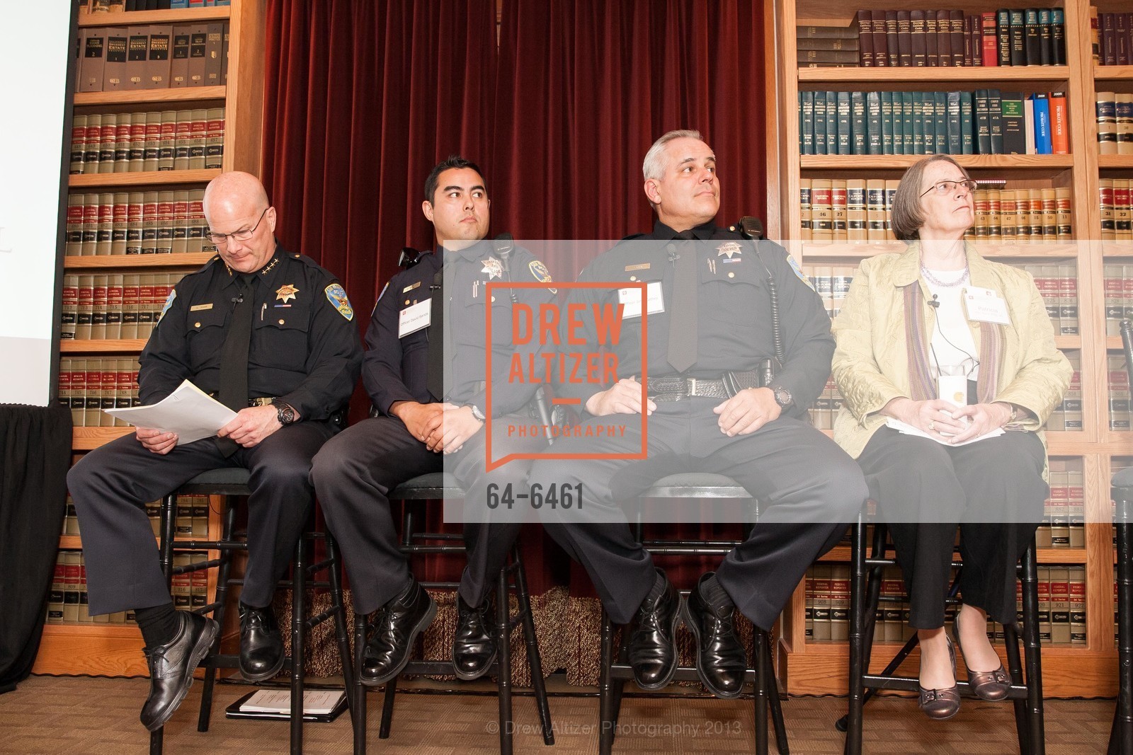 Greg Suhr, David Sands, John Cathey, Patricia van Horn, Gun Violence: A Public Health Issue Presented by SAN FRANCISCO GENERAL HOSPITAL FOUNDATION, US, September 26th, 2013, Photo #64-6461 Greg Suhr, David Sands, John Cathey, Patricia van Horn, Photo #64-6461