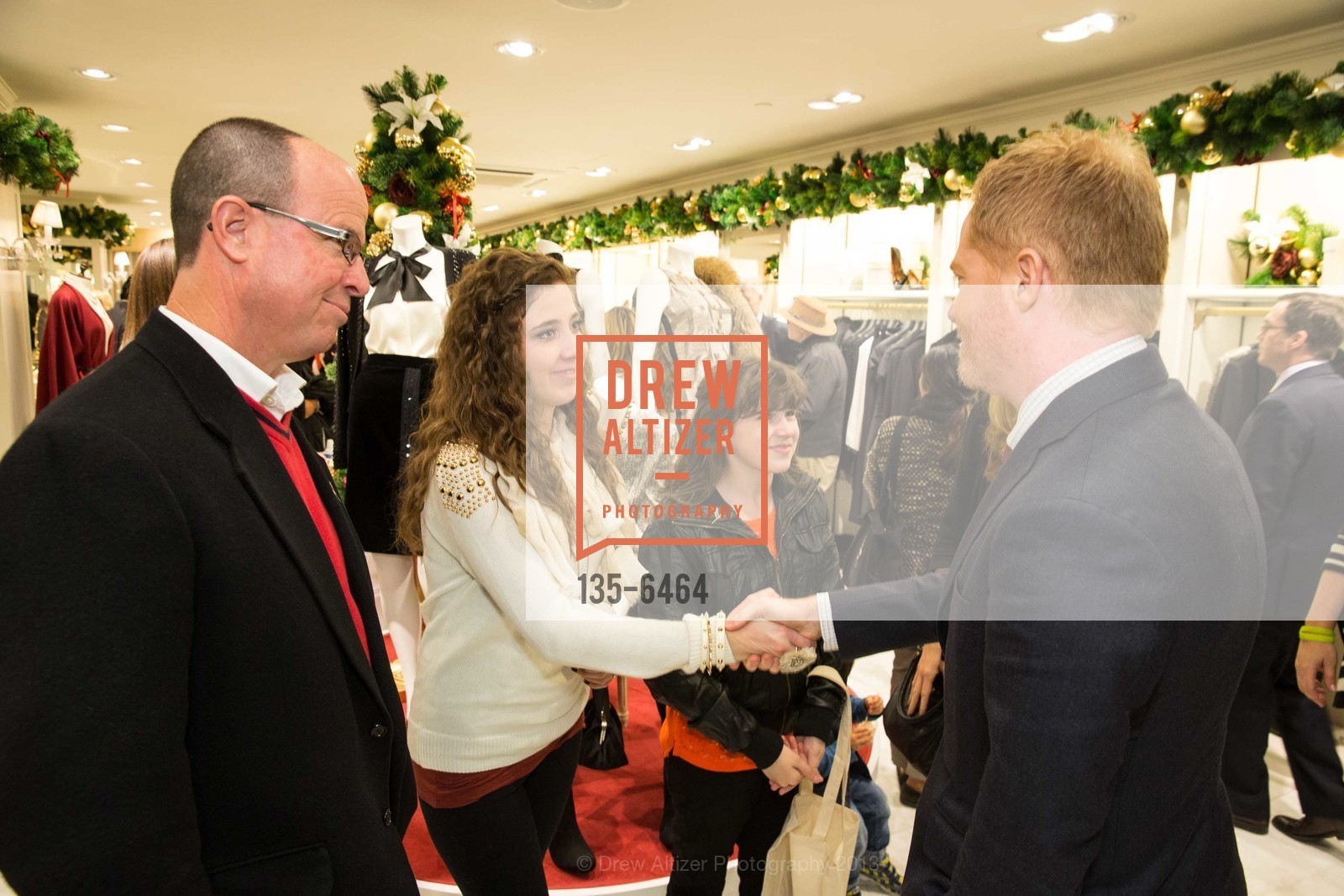 Kevin Koelewyn, Madilyn Koelewyn, Audra Koelewyn, Jesse Tyler Ferguson, BROOKS BROTHERS' Holiday Celebration Benefitting St. Jude Children's Research Hospital, US, December 10th, 2013, Photo #135-6464 Kevin Koelewyn, Madilyn Koelewyn, Audra Koelewyn, Jesse Tyler Ferguson, Photo #135-6464