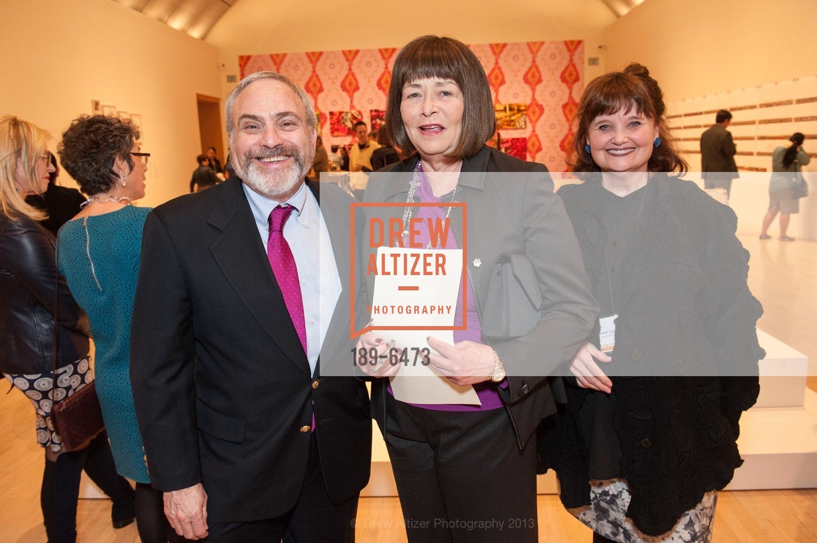 Ed Goodstein, Fran Eastman, Susan Leak, SAN JOSE MUSEUM OF ART's Fall Opening Reception, US, November 8th, 2013, Photo #189-6473 Ed Goodstein, Fran Eastman, Susan Leak, Photo #189-6473