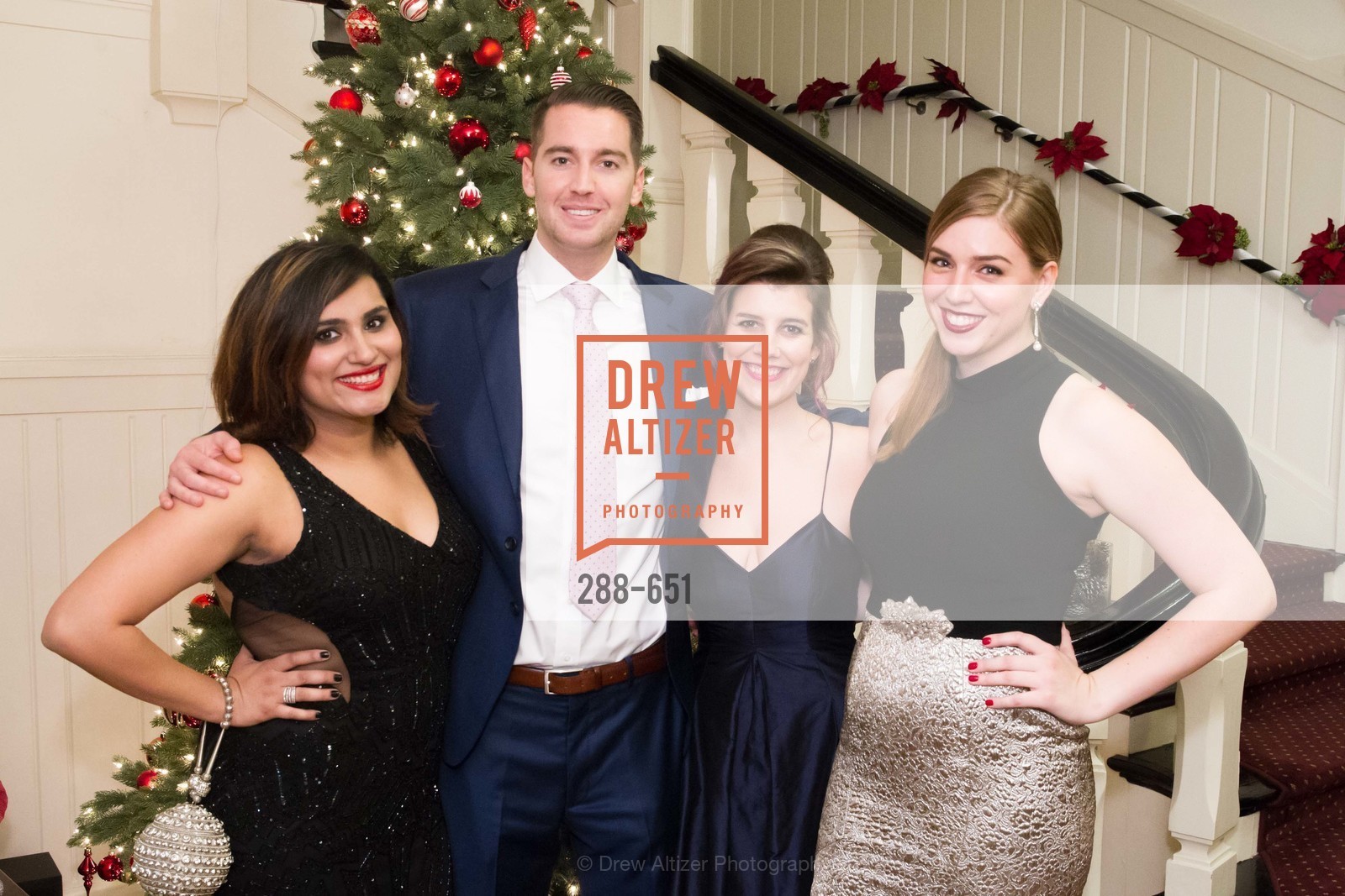 Teesta Kaur, Walt Medlin, Janet LeFevre, Alyssa Nordstrom, Spinsters of San Francisco Holiday Ball, Century Club. 1355 Franklin Street, December 12th, 2015, Photo #288-651 Teesta Kaur, Walt Medlin, Janet LeFevre, Alyssa Nordstrom, Photo #288-651