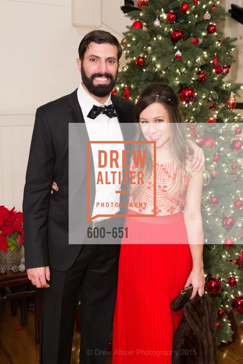 Joe Demin, Rachel COnnors, Spinsters of San Francisco Holiday Ball, Century Club. 1355 Franklin Street, December 12th, 2015, Photo #600-651 Joe Demin, Rachel COnnors, Photo #600-651