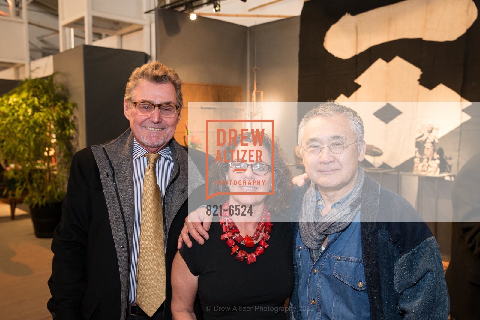 Cliff Niederer, Mia Pearson, Kiochi Hara, FINE ARTS MUSEUM OF SAN FRANCISCO'S 2013 Tribal & Textile Arts Show Opening Gala, US, February 7th, 2013, Photo #821-6524 Cliff Niederer, Mia Pearson, Kiochi Hara, Photo #821-6524