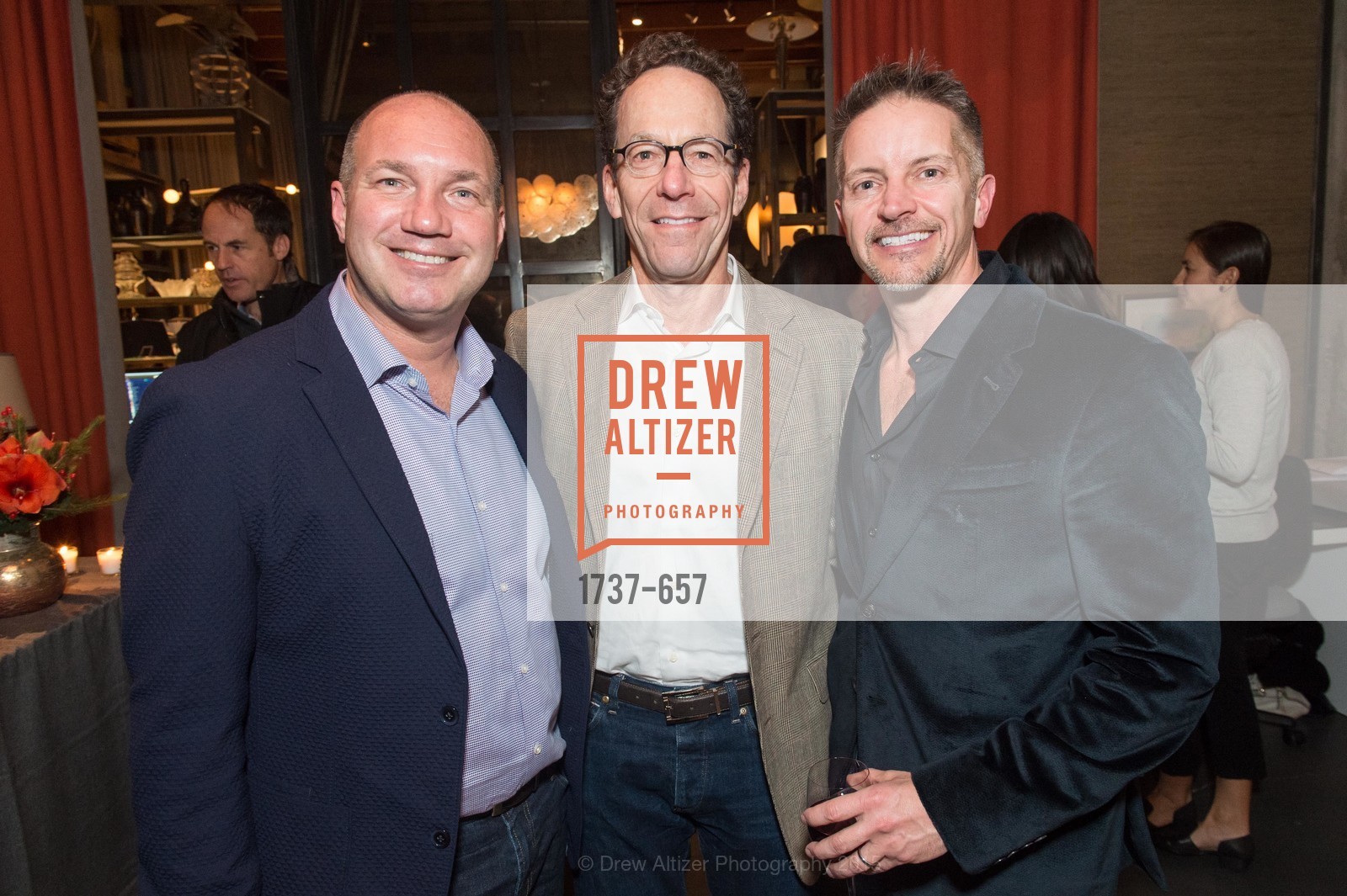 Chris Prokop, Alan Mark, Joe Smith, DDG Holiday Party, Jay Jeffers. 1035 Post St, December 16th, 2015, Photo #1737-657 Chris Prokop, Alan Mark, Joe Smith, Photo #1737-657
