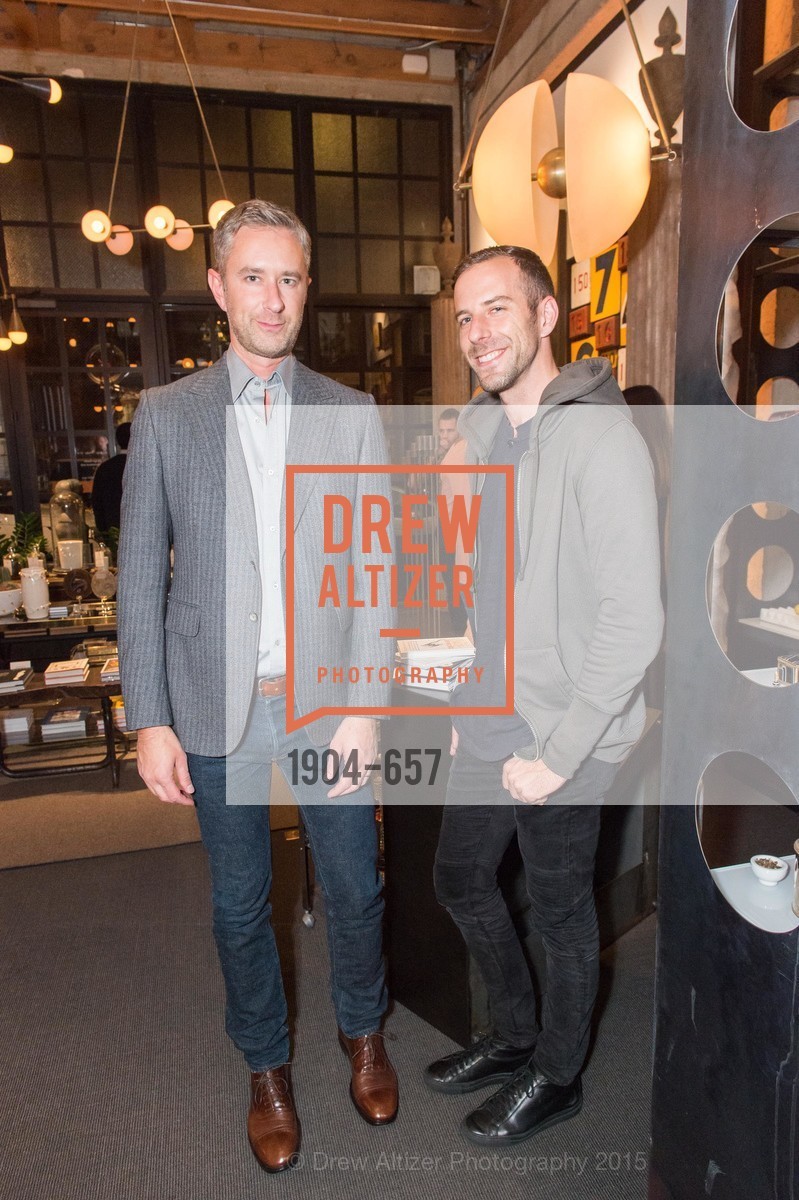 Josh Rosenstock, Adam Schwabe, DDG Holiday Party, Jay Jeffers. 1035 Post St, December 16th, 2015, Photo #1904-657 Josh Rosenstock, Adam Schwabe, Photo #1904-657