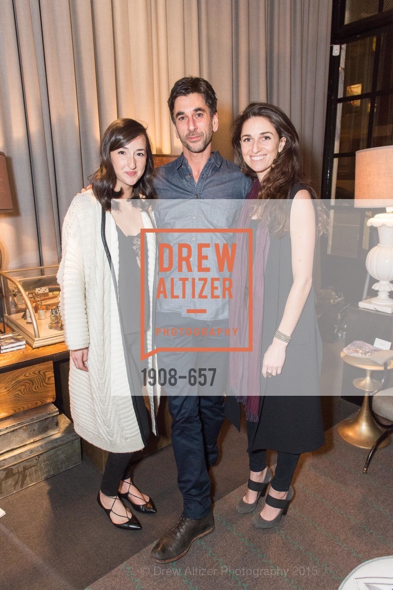 Alicia Golden, Anthony Laurino, Margo Moritz, DDG Holiday Party, Jay Jeffers. 1035 Post St, December 16th, 2015, Photo #1908-657 Alicia Golden, Anthony Laurino, Margo Moritz, Photo #1908-657