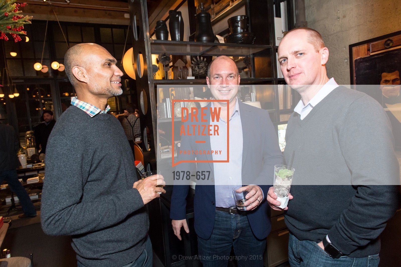 Asheshh Saheda, Chris Prokop, Robert Edmund, DDG Holiday Party, Jay Jeffers. 1035 Post St, December 16th, 2015,Drew Altizer, Drew Altizer Photography, full-service agency, private events, San Francisco photographer, photographer california