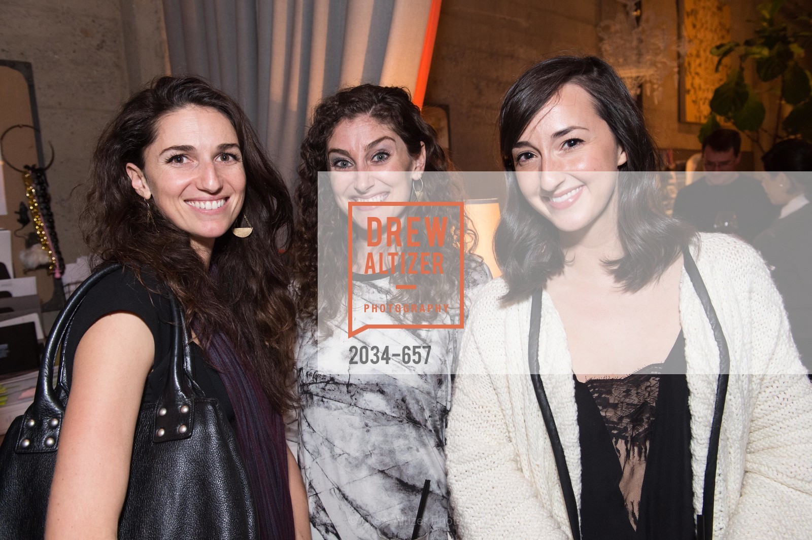 Margo Moritz, Heidi Robin, Alicia Golden, DDG Holiday Party, Jay Jeffers. 1035 Post St, December 16th, 2015, Photo #2034-657 Margo Moritz, Heidi Robin, Alicia Golden, Photo #2034-657