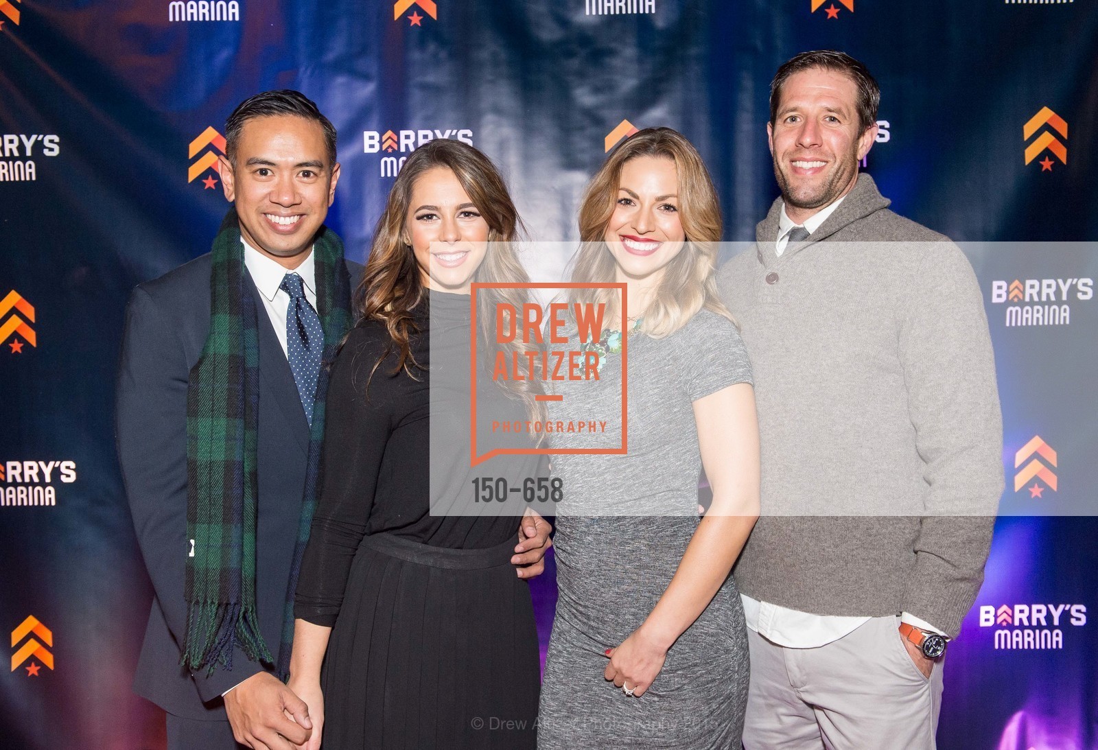 Justin Roja, Jessica Bleeker, Rachel Yussim, Sam Yussim, Barry's Marina Opening, Barry's. 2246 Lombard Street, December 17th, 2015,Drew Altizer, Drew Altizer Photography, full-service agency, private events, San Francisco photographer, photographer california