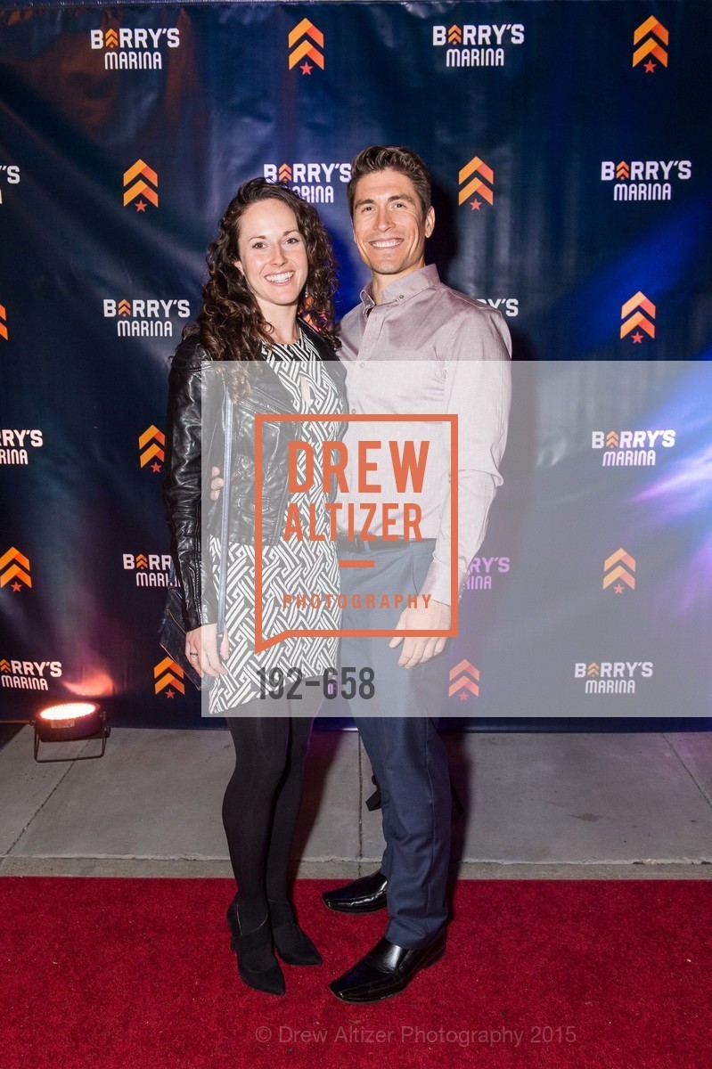 Nick Cruz, Michaela Burns, Barry's Marina Opening, Barry's. 2246 Lombard Street, December 17th, 2015, Photo #192-658 Nick Cruz, Michaela Burns, Photo #192-658