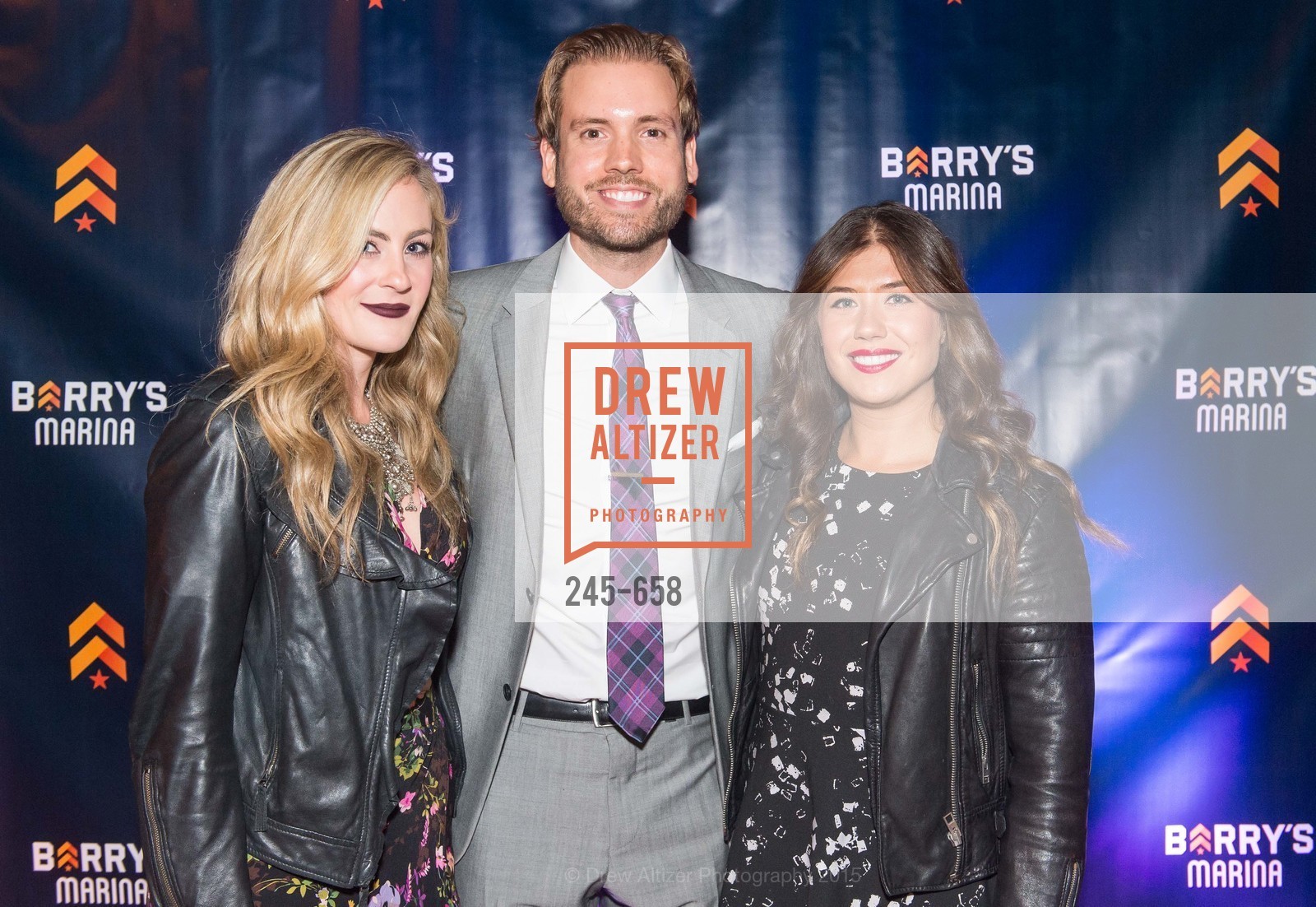 Casey Channell, Brian Skrip, Tara Bratt, Barry's Marina Opening, Barry's. 2246 Lombard Street, December 17th, 2015,Drew Altizer, Drew Altizer Photography, full-service agency, private events, San Francisco photographer, photographer california