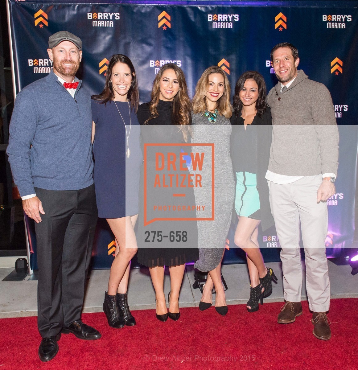 Dan Valine, Kim Spiegelberg, Jessica Bleeker, Rachel Yussim, Kelly Abdelaziz, Sam Yussim, Barry's Marina Opening, Barry's. 2246 Lombard Street, December 17th, 2015,Drew Altizer, Drew Altizer Photography, full-service agency, private events, San Francisco photographer, photographer california