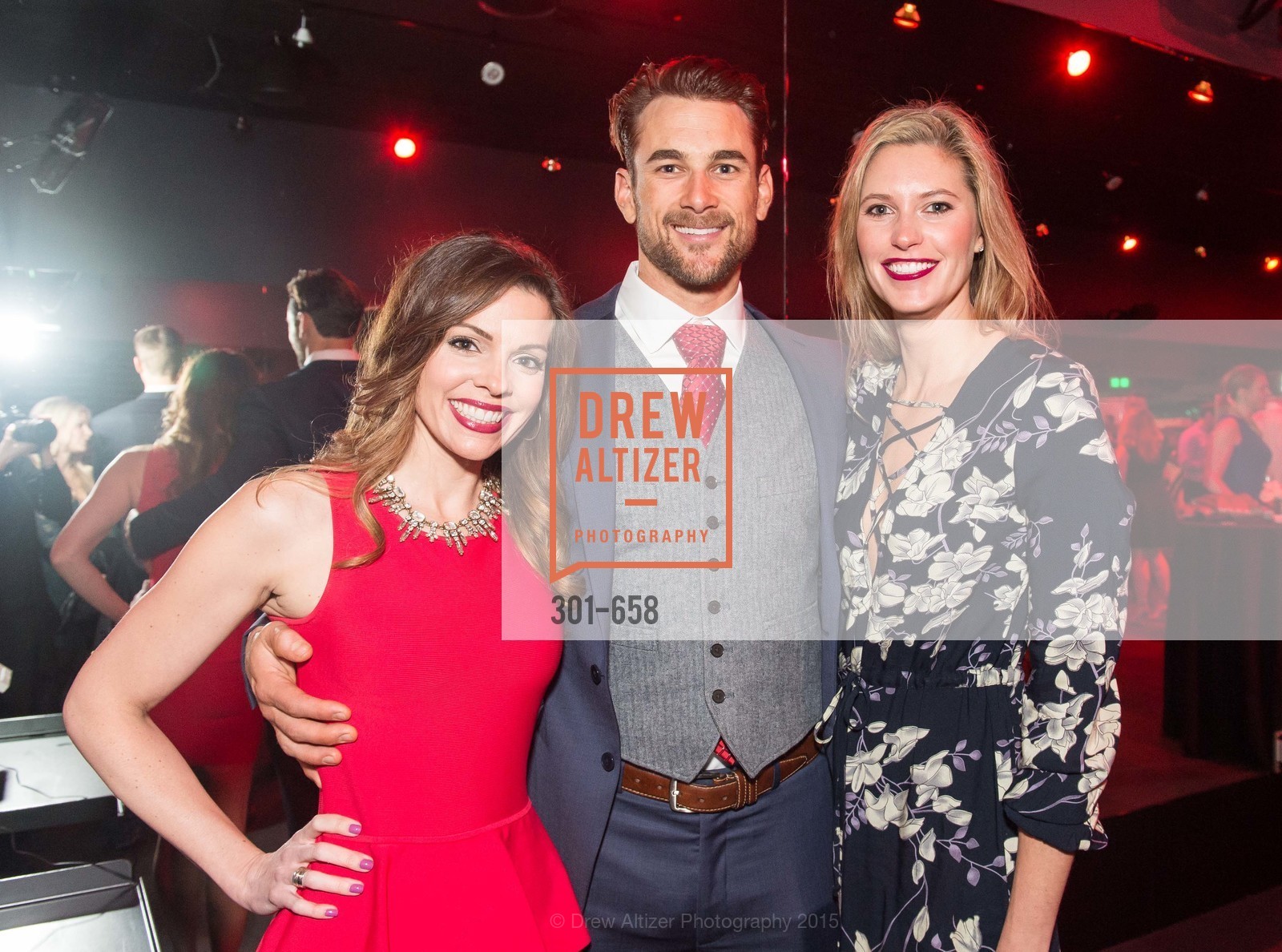 Laura Yates, Thomas Stracke, Katrina Lemesany, Barry's Marina Opening, Barry's. 2246 Lombard Street, December 17th, 2015, Photo #301-658 Laura Yates, Thomas Stracke, Katrina Lemesany, Photo #301-658