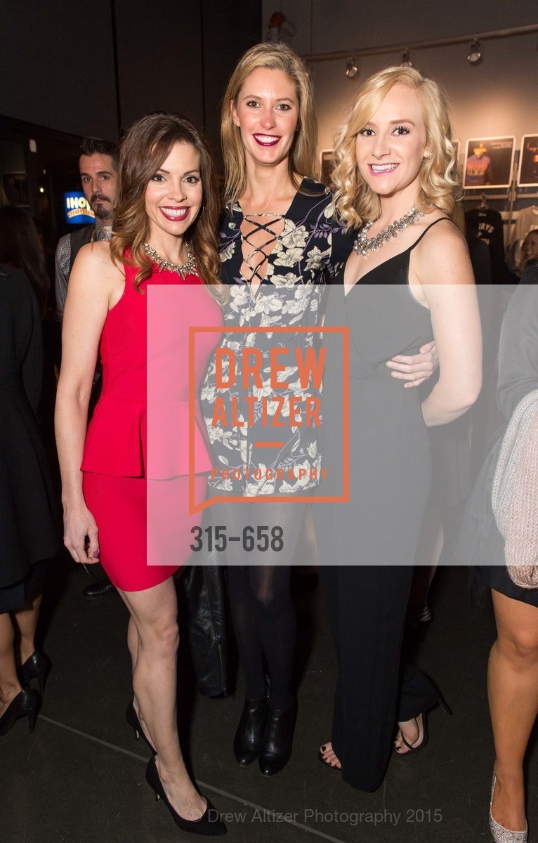 Laura Yates, Katrina Lemesany, Julia McBee, Barry's Marina Opening, Barry's. 2246 Lombard Street, December 17th, 2015