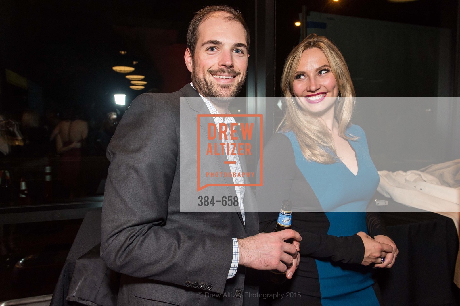 Brendan O'Callaghan, Michelle Ashley, Barry's Marina Opening, Barry's. 2246 Lombard Street, December 17th, 2015, Photo #384-658 Brendan O'Callaghan, Michelle Ashley, Photo #384-658