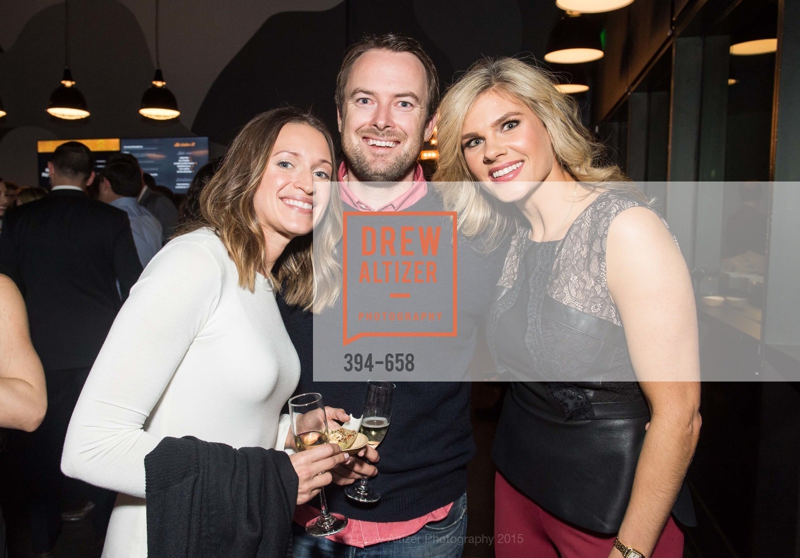 Ashley Harold, Jeff Harold, Ali Nowell, Barry's Marina Opening, Barry's. 2246 Lombard Street, December 17th, 2015, Photo #394-658 Ashley Harold, Jeff Harold, Ali Nowell, Photo #394-658