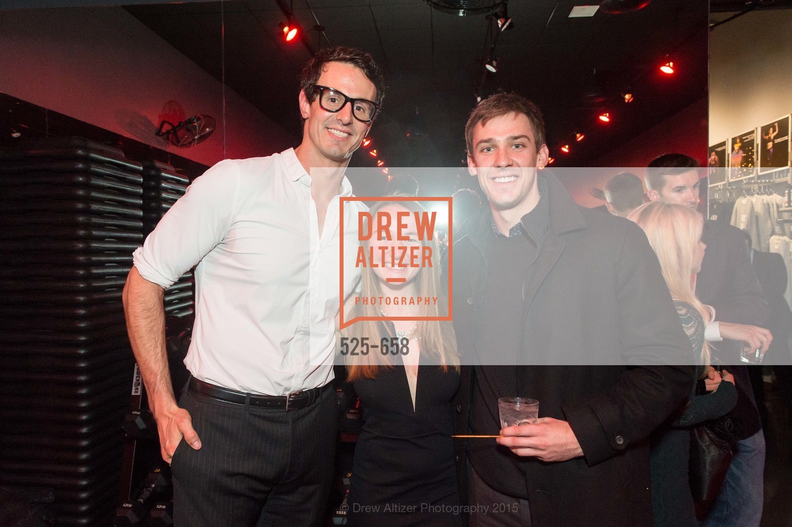 Chris Reed, Amanda Collins, Dan Minert, Barry's Marina Opening, Barry's. 2246 Lombard Street, December 17th, 2015,Drew Altizer, Drew Altizer Photography, full-service agency, private events, San Francisco photographer, photographer california