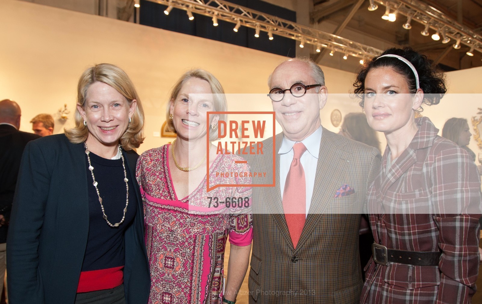 Ariana Trimuschat, Didi Granger, Andrew Skurman, Katherine Jacobus, SFFAS's 2013 Designer Circle Preview Reception, Cafe Girandole, Grand Pavillion. Fort Mason Center, October 22nd, 2013, Photo #73-6608 Ariana Trimuschat, Didi Granger, Andrew Skurman, Katherine Jacobus, Photo #73-6608