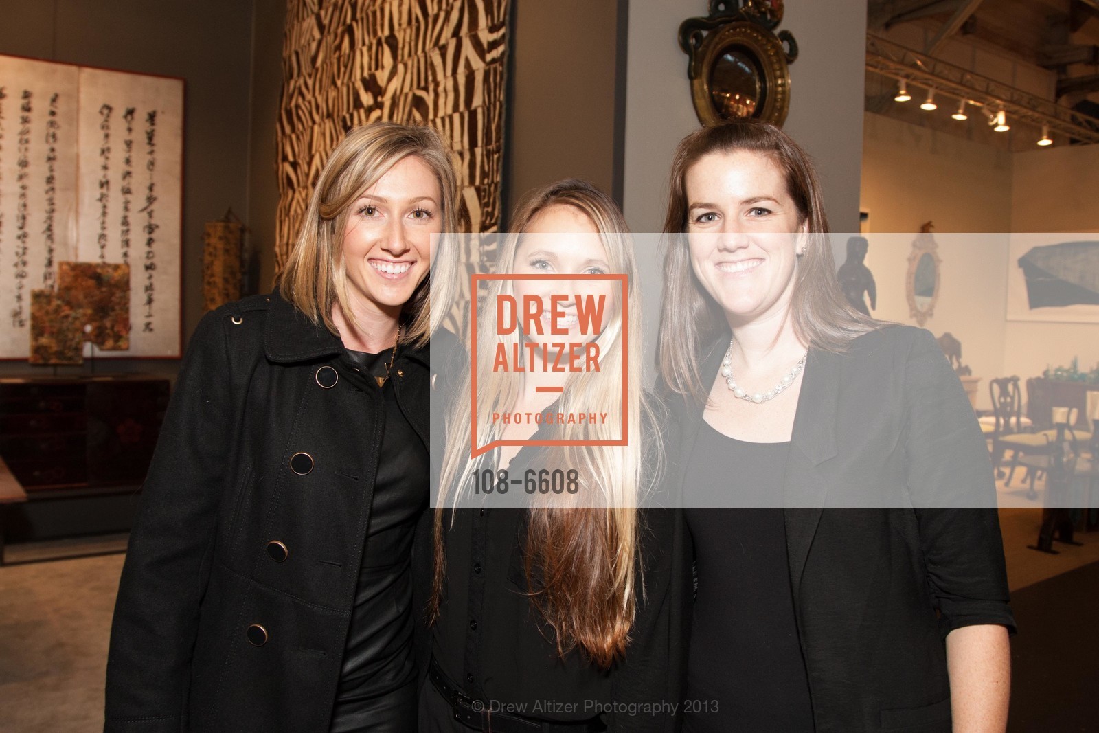 Antonietta Pastorino, Krista Barry, Maureen O'Sullivan, SFFAS's 2013 Designer Circle Preview Reception, Cafe Girandole, Grand Pavillion. Fort Mason Center, October 22nd, 2013, Photo #108-6608 Antonietta Pastorino, Krista Barry, Maureen O'Sullivan, Photo #108-6608