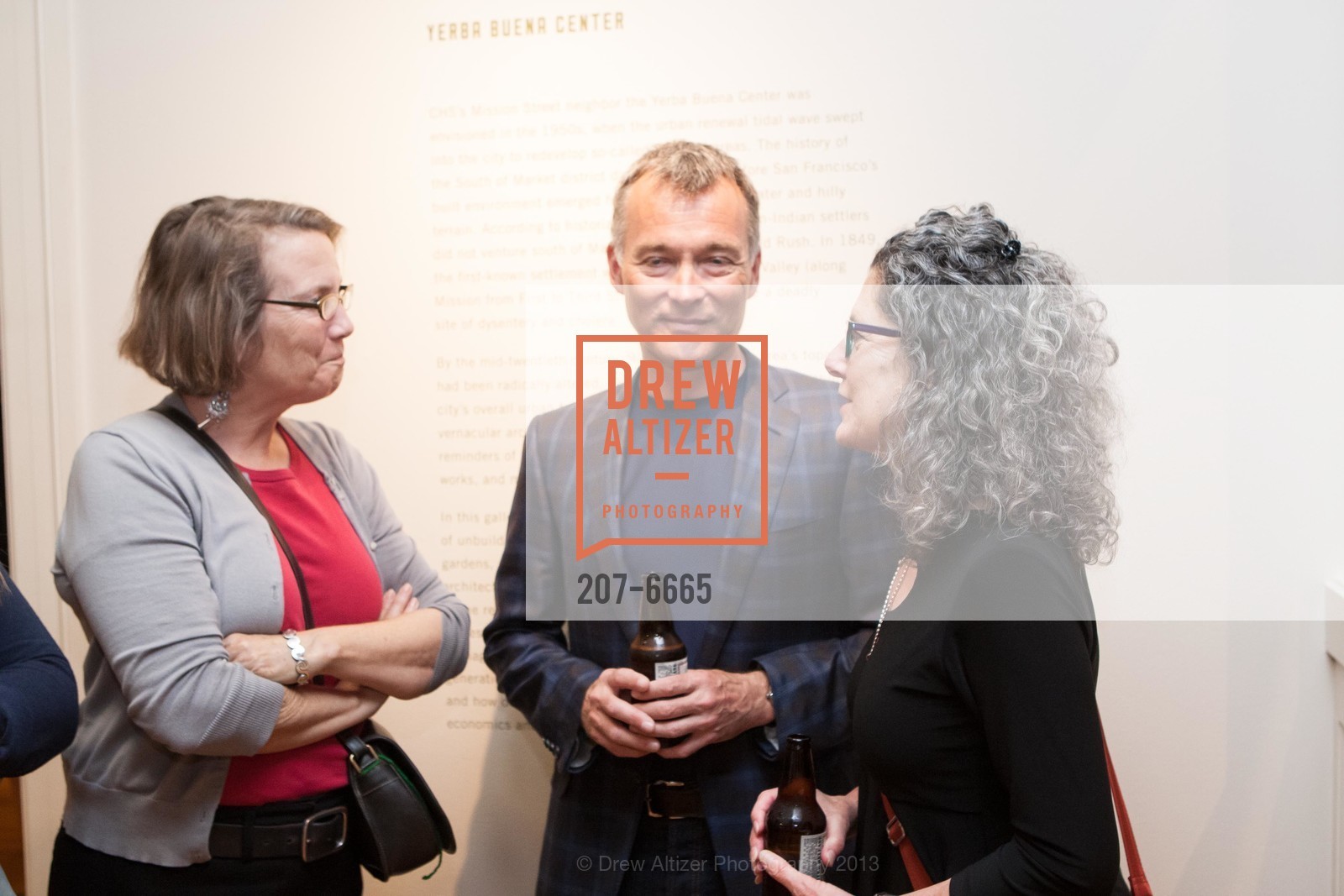 Donna Graves, Craig Kenkel, Abby Sue Fisher, CA HISTORICAL SOCIETY Unbuilt San Francisco: The View from Futures Past, Opening Celebration, US, September 6th, 2013, Photo #207-6665 Donna Graves, Craig Kenkel, Abby Sue Fisher, Photo #207-6665