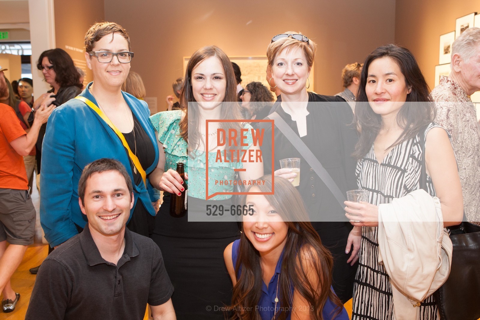 Suki Coban, Jared Slesnick, Karen Plagge, Kristin Hashimoto, Chelsea O'Hara, Jennifer Chen, CA HISTORICAL SOCIETY Unbuilt San Francisco: The View from Futures Past, Opening Celebration, US, September 6th, 2013, Photo #529-6665 Suki Coban, Jared Slesnick, Karen Plagge, Kristin Hashimoto, Chelsea O'Hara, Jennifer Chen, Photo #529-6665