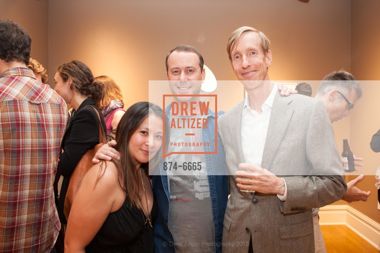 Liz Ngo, Eric Opel, Rick Smith, CA HISTORICAL SOCIETY Unbuilt San Francisco: The View from Futures Past, Opening Celebration, US, September 6th, 2013, Photo #874-6665 Liz Ngo, Eric Opel, Rick Smith, Photo #874-6665