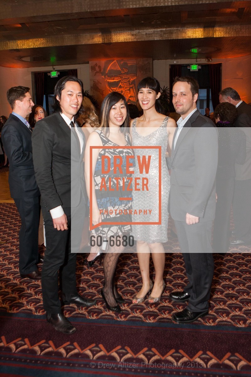 Keane Li, Donna Ho, Tinna Ho, Ryan Valentin, SPINSTERS OF SAN FRANCISCO Presents: 2013 Patrons Reception Honoring Radha Stern, US, April 5th, 2013, Photo #60-6680 Keane Li, Donna Ho, Tinna Ho, Ryan Valentin, Photo #60-6680