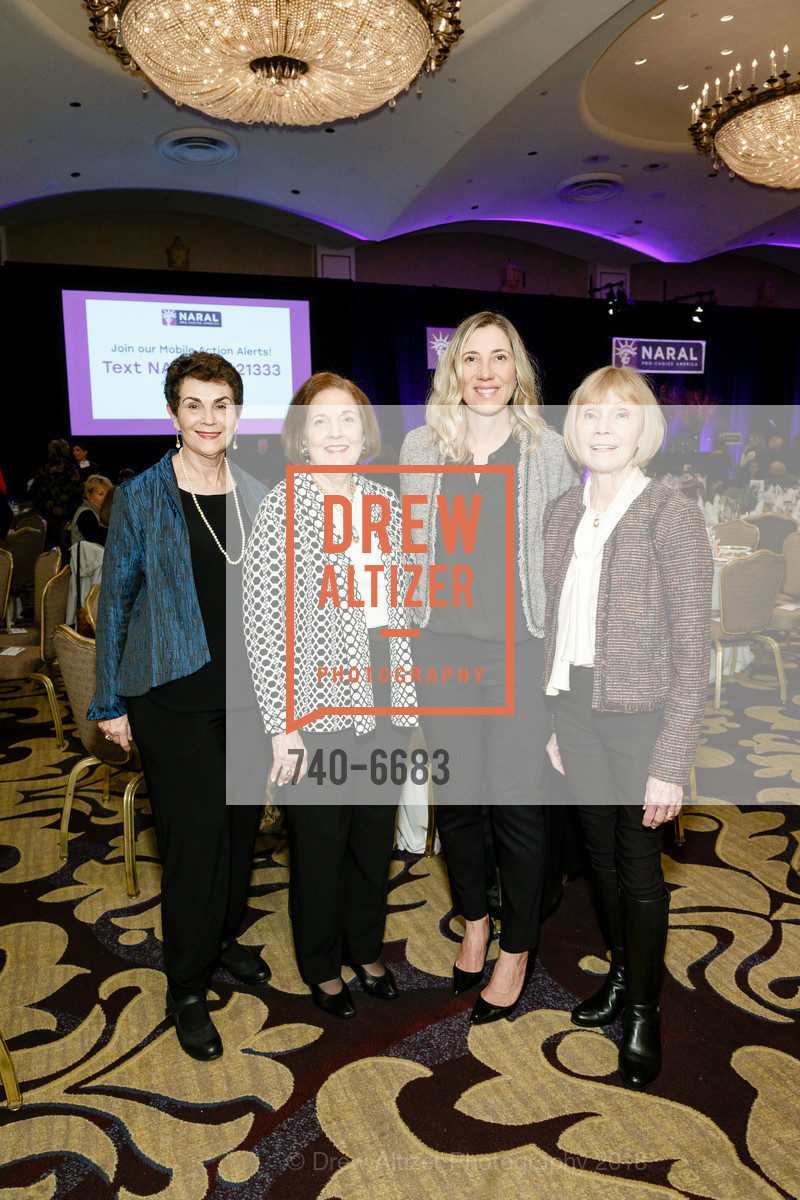Ruth Finkelstein, Eleanor Johns, Shari Jones, Peggy Mihm, NARAL Pro-Choice's America's 23rd San Francisco Power of Choice Luncheon 2018, The Fairmont. 950 Mason Street San Francisco, CA 94108, March 1st, 2018, Photo #740-6683 Ruth Finkelstein, Eleanor Johns, Shari Jones, Peggy Mihm, Photo #740-6683