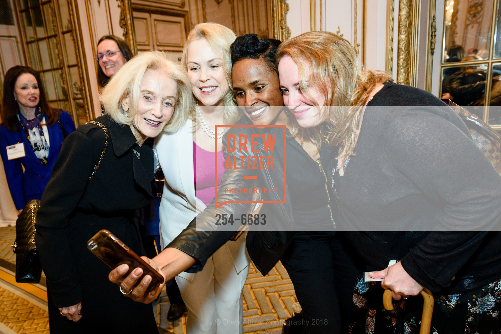 Audrey Sokolov, Nonie Greene, Kimberly Ellis, Lindsay Lassman, NARAL Pro-Choice's America's 23rd San Francisco Power of Choice Luncheon 2018, The Fairmont. 950 Mason Street San Francisco, CA 94108, March 1st, 2018, Photo #254-6683 Audrey Sokolov, Nonie Greene, Kimberly Ellis, Lindsay Lassman, Photo #254-6683