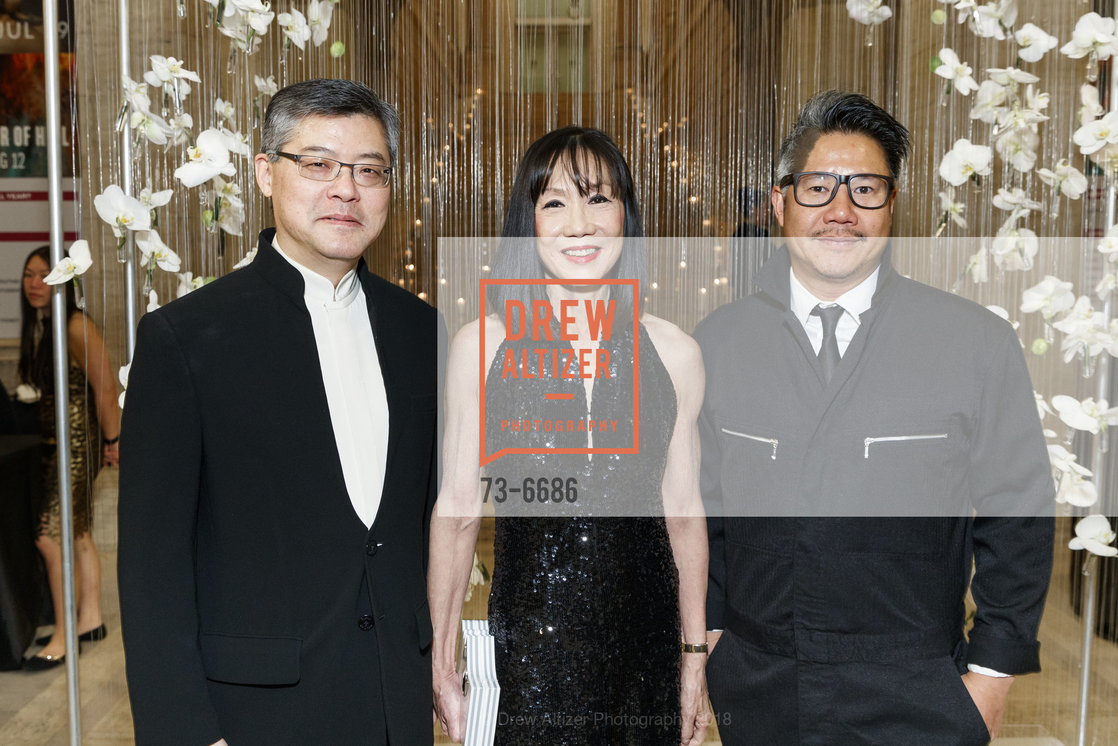 Jay Xu, Lucy Sun, Kulapat Yantrasast, Asian Art Museum Gala 2018, Asian Art Museum. 200 Larkin St, March 1st, 2018, Photo #73-6686 Jay Xu, Lucy Sun, Kulapat Yantrasast, Photo #73-6686