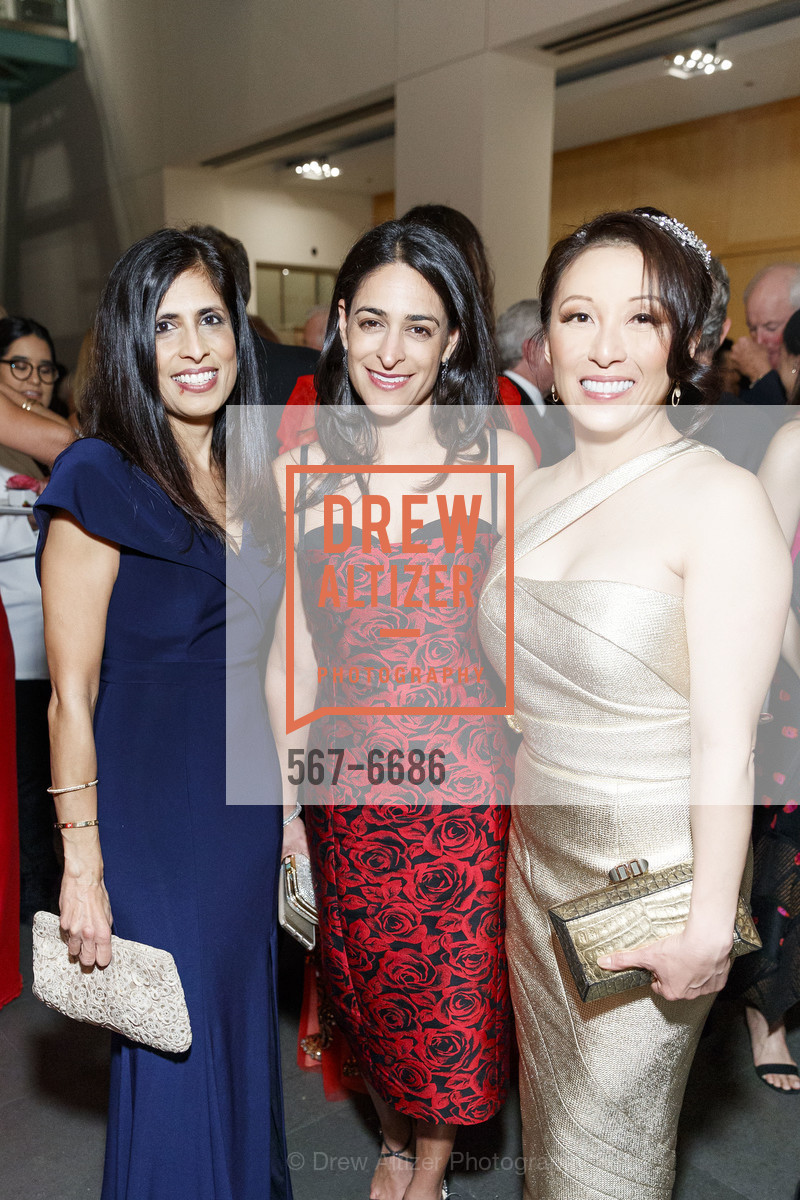 Shashi Deb, Puja Kaul, Cori Bates, Asian Art Museum Gala 2018, Asian Art Museum. 200 Larkin St, March 1st, 2018, Photo #567-6686 Shashi Deb, Puja Kaul, Cori Bates, Photo #567-6686