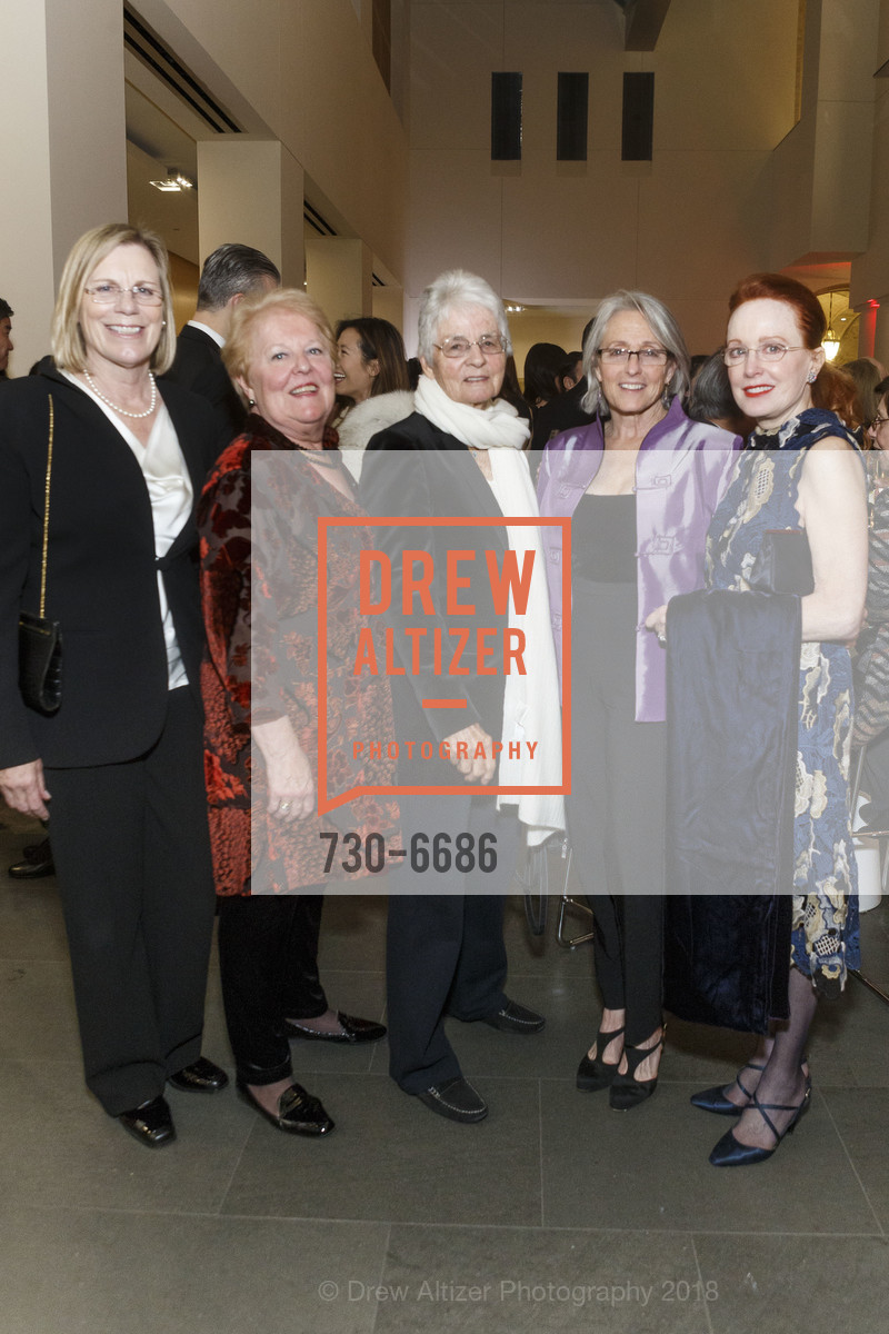 Birgit Hoffmann, Janny Rieder, Ute Bowes, Goldman, Cricket Jones, Asian Art Museum Gala 2018, Asian Art Museum. 200 Larkin St, March 1st, 2018, Photo #730-6686 Birgit Hoffmann, Janny Rieder, Ute Bowes, Goldman, Cricket Jones, Photo #730-6686