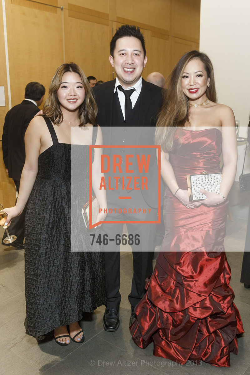 Janet Lee, Andrew Chau, Christine Yuan, Asian Art Museum Gala 2018, Asian Art Museum. 200 Larkin St, March 1st, 2018, Photo #746-6686 Janet Lee, Andrew Chau, Christine Yuan, Photo #746-6686