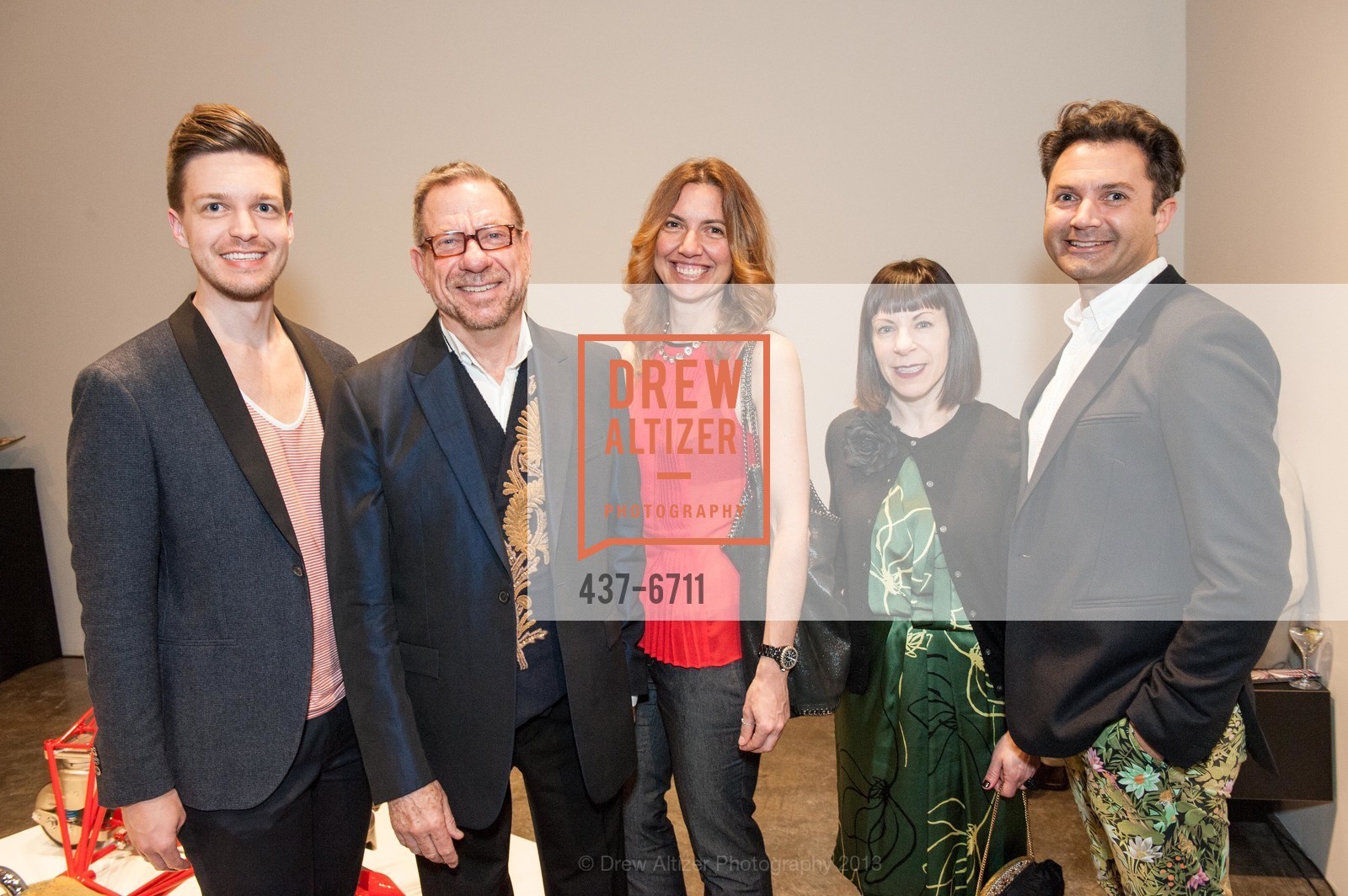 Aaron Hansen, Gary Hutton, Dilhan Kellenberger, Amy Serpa, Charles Labrecque, MUSEUM OF CRAFT AND DESIGN Grand Opening, US, April 5th, 2013, Photo #437-6711 Aaron Hansen, Gary Hutton, Dilhan Kellenberger, Amy Serpa, Charles Labrecque, Photo #437-6711