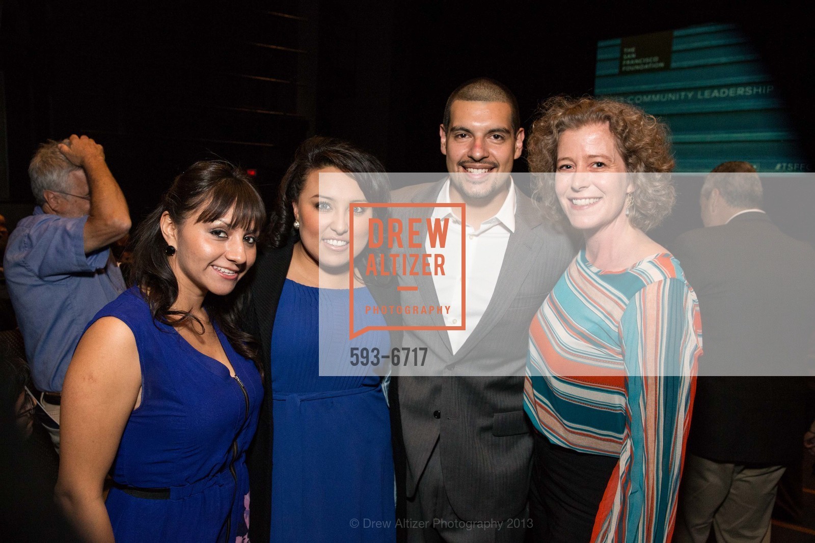 Jasmine Segura, Louie Campos, Jose Arreola, Monica Regan, THE SAN FRANCISCO FOUNDATION: 2013 Community Leader Awards, Yerba Buena Center for the Arts, Novellus Theater. 700 Howard Street, October 1st, 2013, Photo #593-6717 Jasmine Segura, Louie Campos, Jose Arreola, Monica Regan, Photo #593-6717