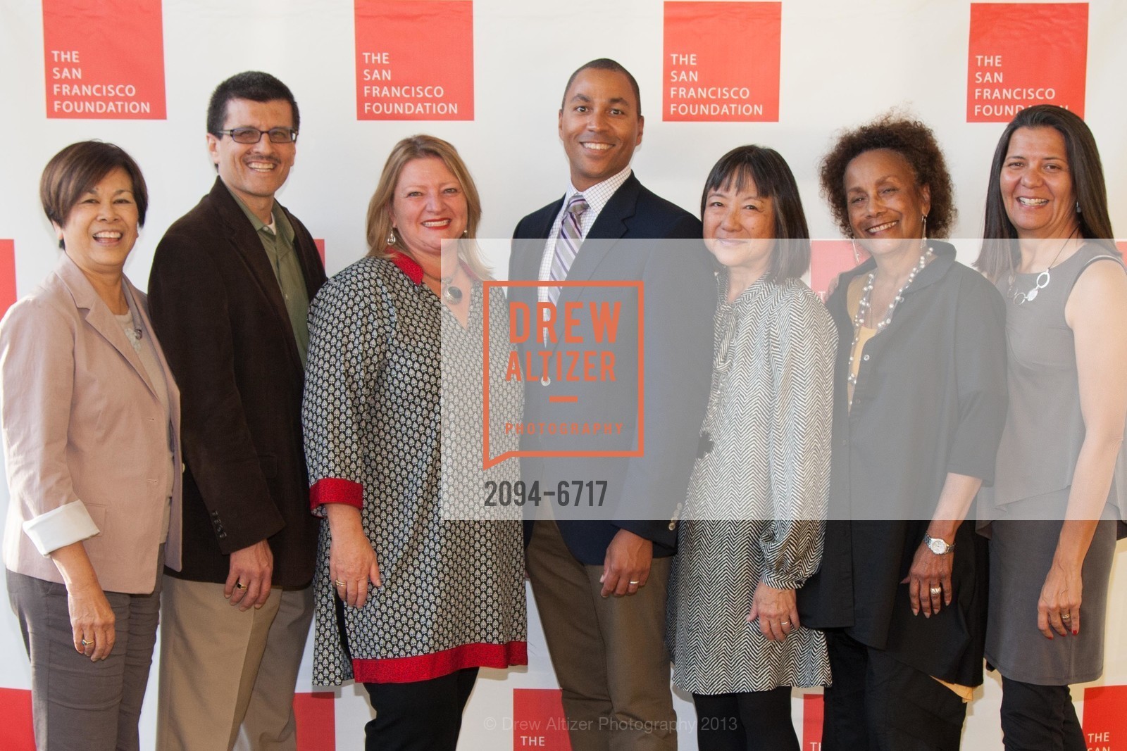 Sheryl Wong, Kurt Organista, Marcella Medina, Andy Ballard, Tatwina Lee, Gay Plair Cobb, Charlene Harvey, Sandra Hernandez, THE SAN FRANCISCO FOUNDATION: 2013 Community Leader Awards, Yerba Buena Center for the Arts, Novellus Theater. 700 Howard Street, October 1st, 2013, Photo #2094-6717 Sheryl Wong, Kurt Organista, Marcella Medina, Andy Ballard, Tatwina Lee, Gay Plair Cobb, Charlene Harvey, Sandra Hernandez, Photo #2094-6717