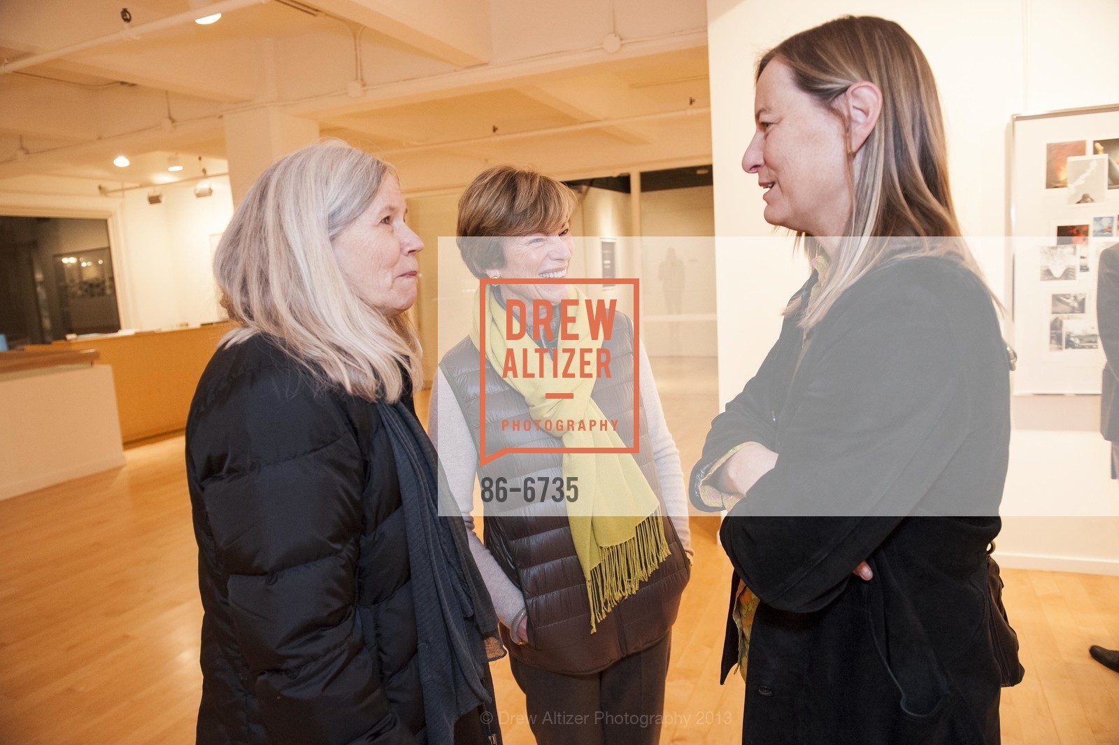 Diane Andrew Hall, Kathleen Alioto, Maria Porges, Taryn Simon Opening at the John Berggruen Gallery, US, January 16th, 2013, Photo #86-6735 Diane Andrew Hall, Kathleen Alioto, Maria Porges, Photo #86-6735