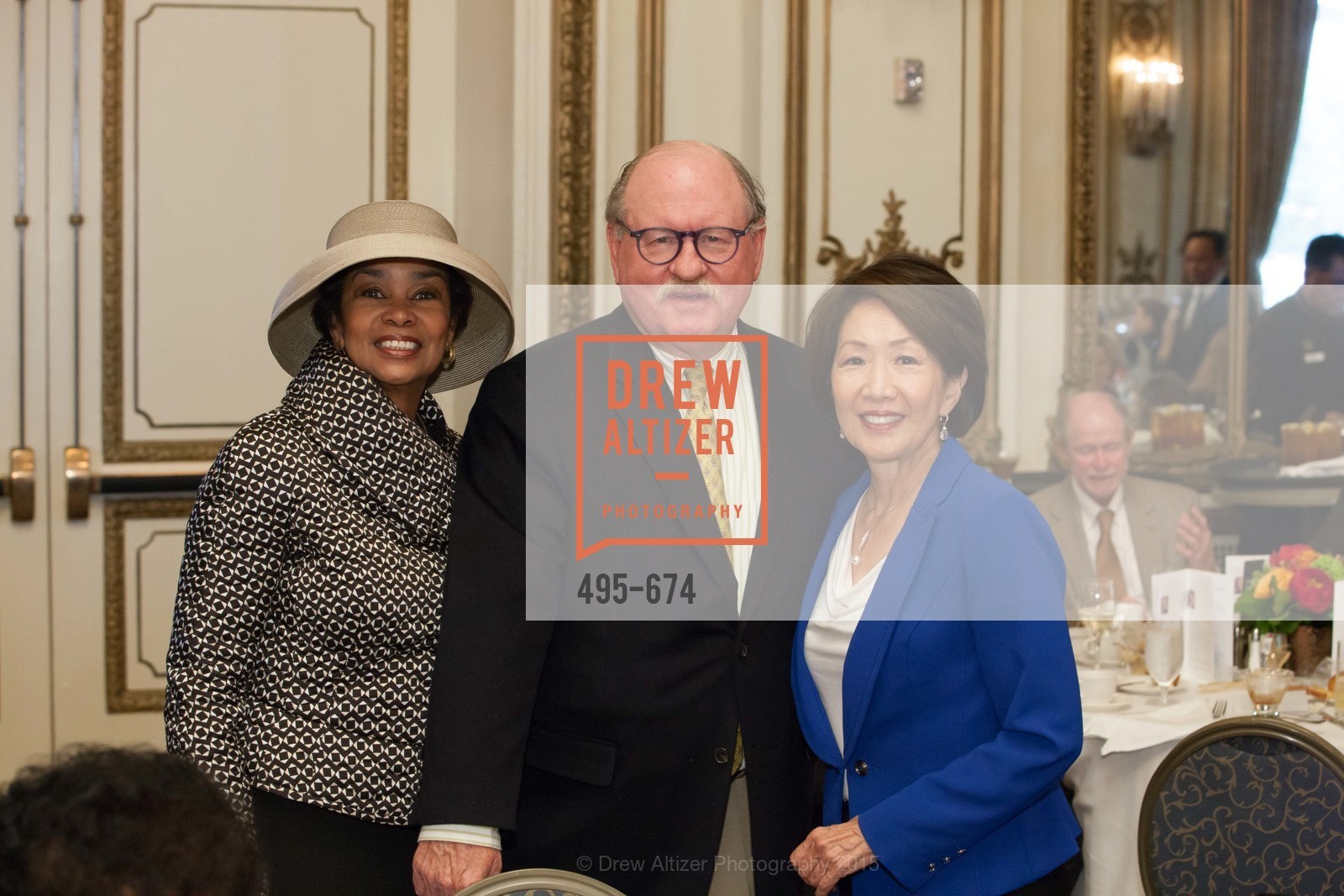 Anette Harris, Ron Mulcare, Jan Yanehiro, Junior League of San Francisco's WATCH Luncheon, Fairmont Hotel. 950 Mason Street, May 4th, 2015, Photo #495-674 Anette Harris, Ron Mulcare, Jan Yanehiro, Photo #495-674