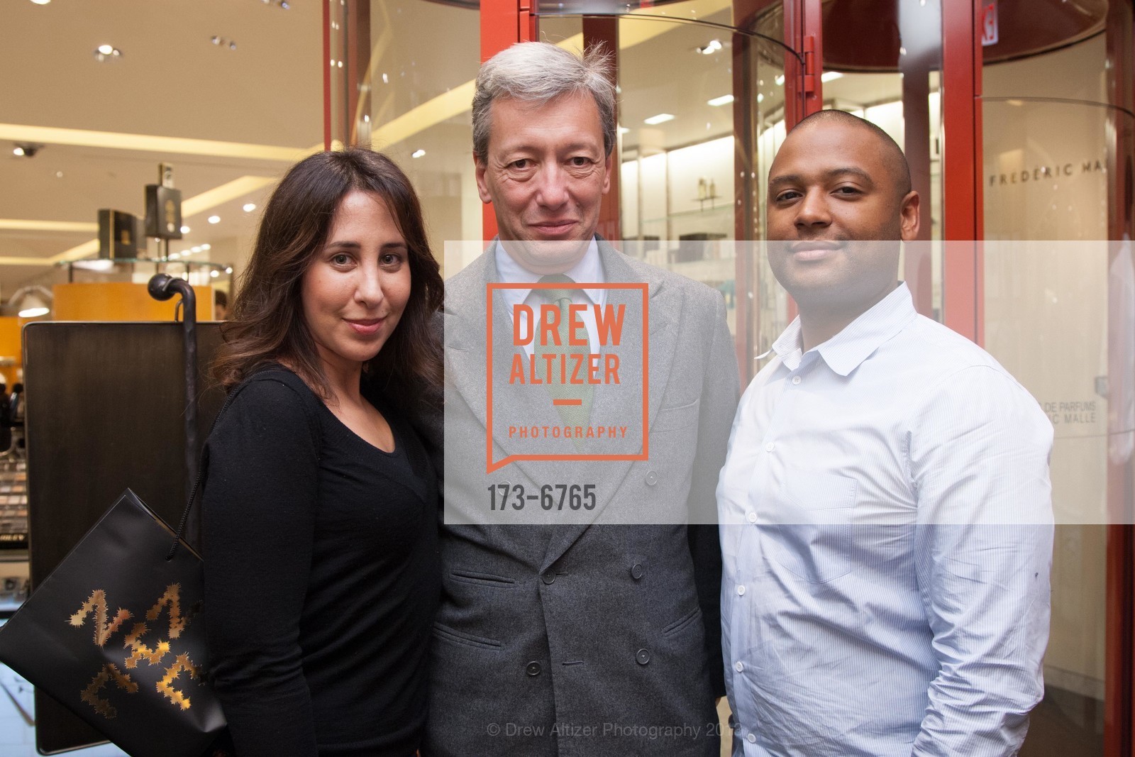 Jessica Berg, Frederic Malle, Chris Elders, Frederic Malle Makes Personal Appearance at BARNEYS NEW YORK, US, December 13th, 2013, Photo #173-6765 Jessica Berg, Frederic Malle, Chris Elders, Photo #173-6765