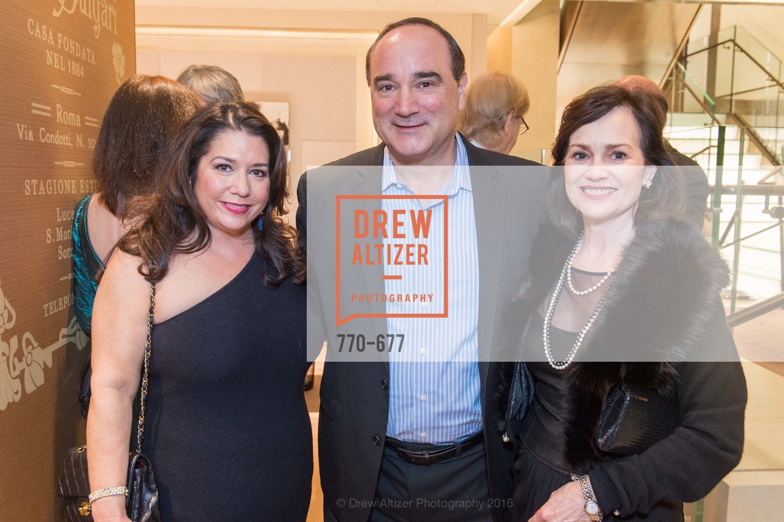 Samara Diapoulos, Bill Diapoulos, V'Anne Singleton, Bulgari Hosts The 2016 Ballet Gala Patrons Party, Bulgari. 200 Stockton st, January 7th, 2016,Drew Altizer, Drew Altizer Photography, full-service agency, private events, San Francisco photographer, photographer california