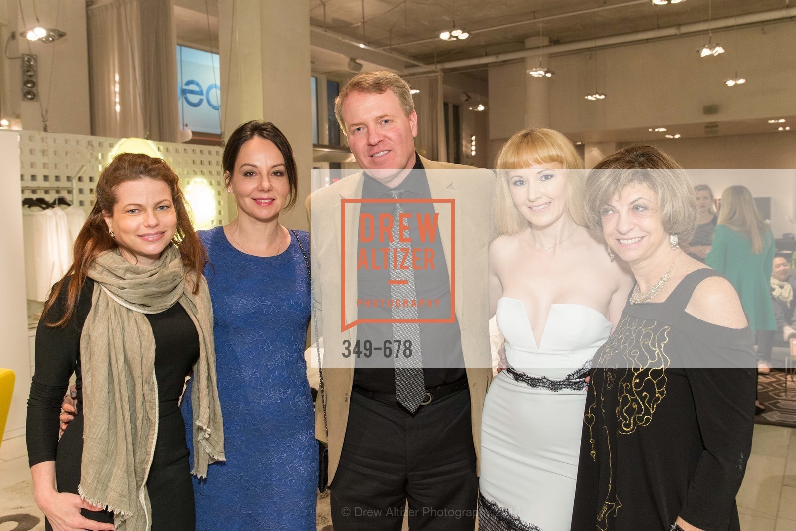 Christina Erickson, Gergana Gallacher, Matthew Verkler, Shannyn Bessoni, Ludmila Eggleton, 2016 ENCORE! Launch Party, Ligne Roset. 162 King Street, January 7th, 2016,Drew Altizer, Drew Altizer Photography, full-service agency, private events, San Francisco photographer, photographer california