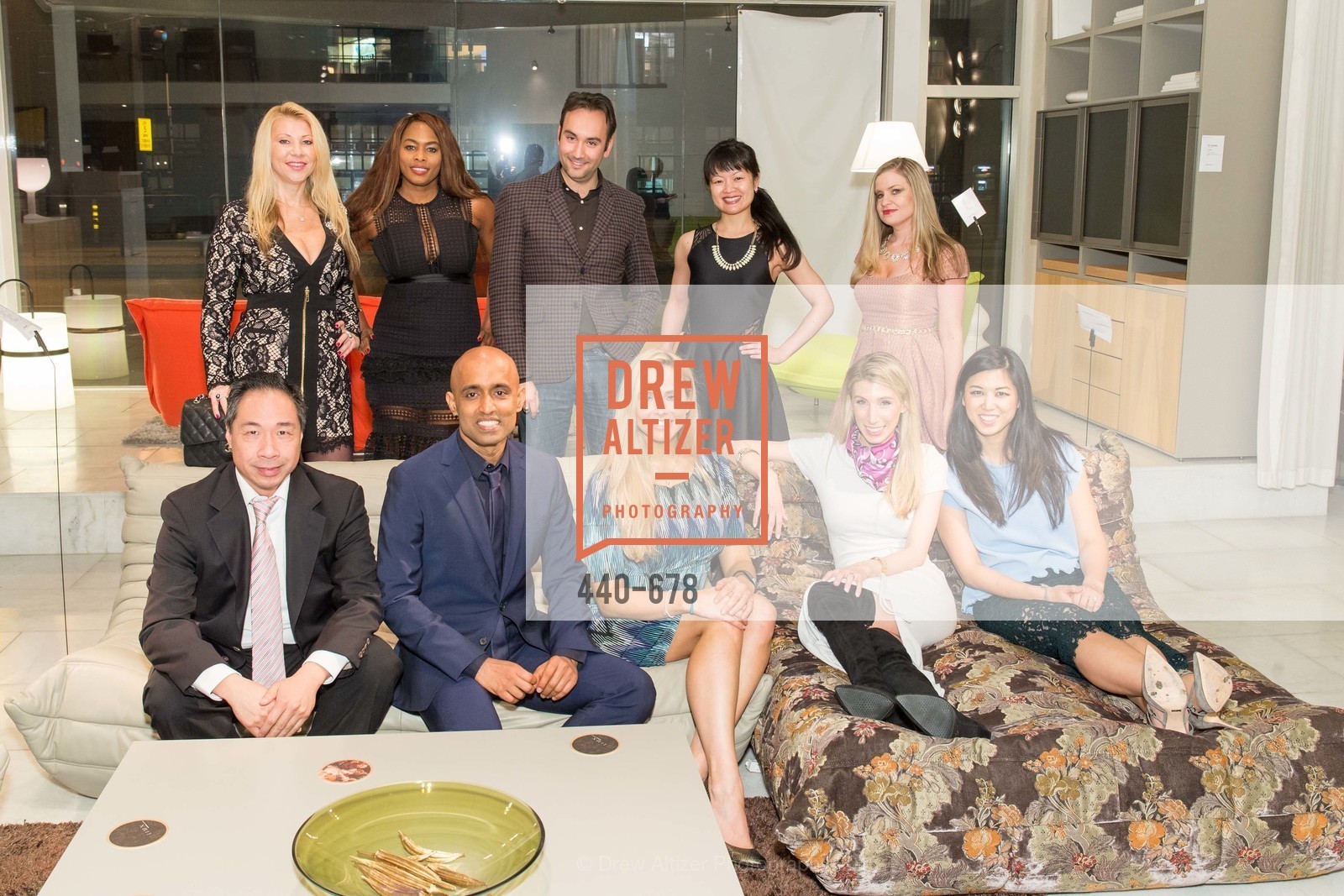 Lena Gikkas, Michael Yan, Vanessa Jean-Baptiste, Sunil Sharma, Christopher Correa, Elizabeth Sgarrella, Susan Lin, Maggie Winterfeldt Clark, Julie Hall, Emily Hu, 2016 ENCORE! Launch Party, Ligne Roset. 162 King Street, January 7th, 2016,Drew Altizer, Drew Altizer Photography, full-service agency, private events, San Francisco photographer, photographer california