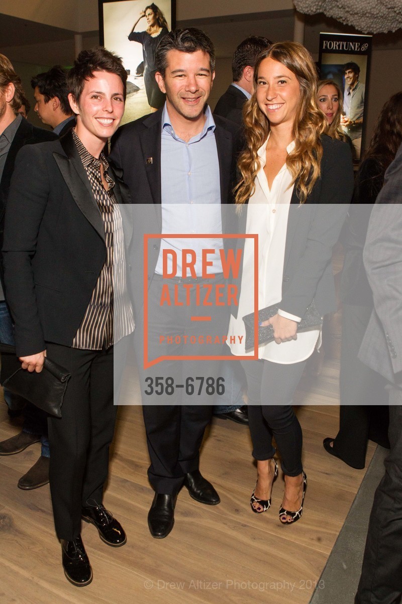 Jessica Silverman, Travis Kalanick, Meredith Darrow, FORTUNE 40 Under 40, AirBNB Headquarters. 888 Brannan St, October 3rd, 2013, Photo #358-6786 Jessica Silverman, Travis Kalanick, Meredith Darrow, Photo #358-6786