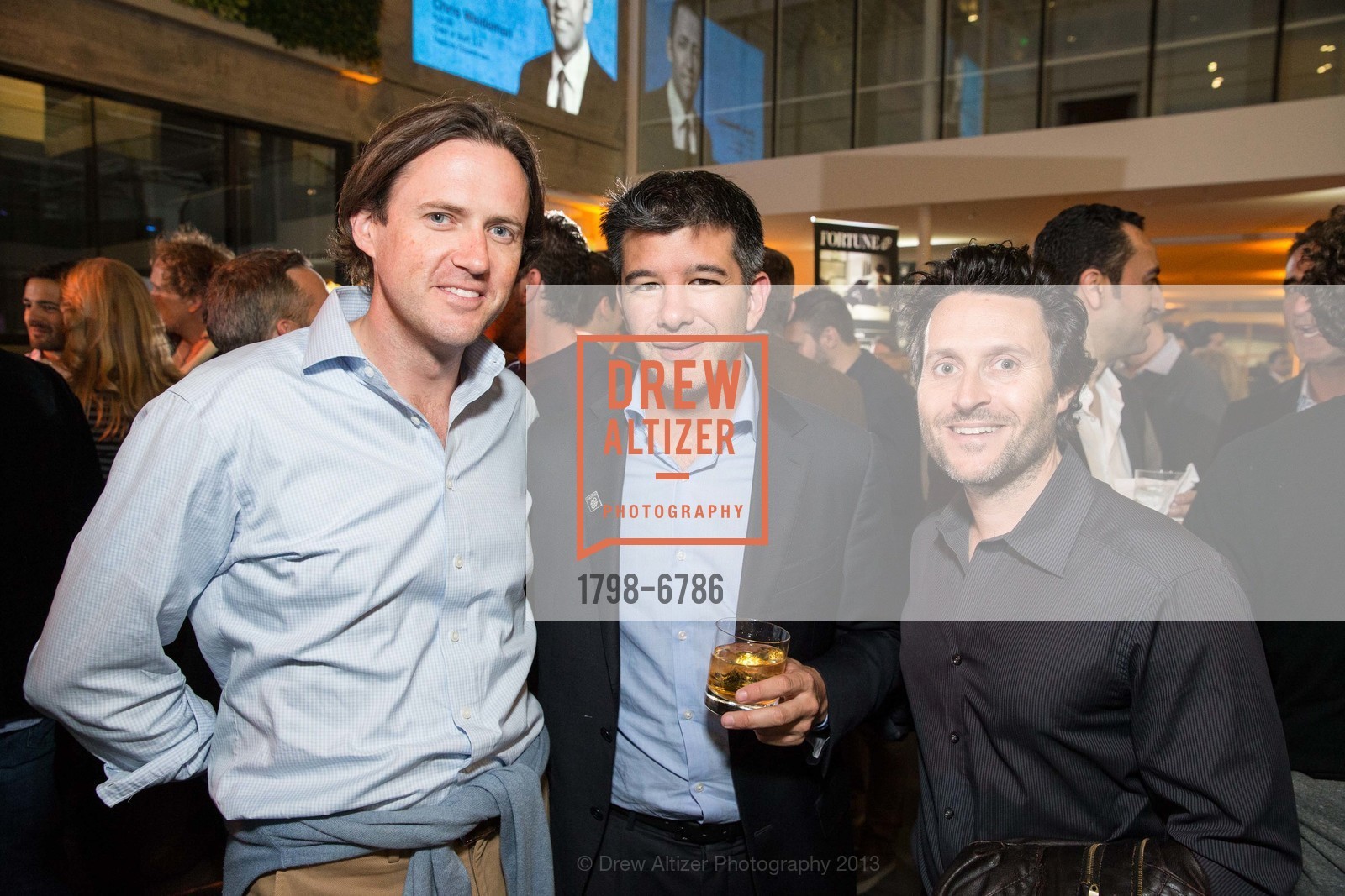Scott Stanford, Travis Kalanick, Rick Marini, FORTUNE 40 Under 40, AirBNB Headquarters. 888 Brannan St, October 3rd, 2013, Photo #1798-6786 Scott Stanford, Travis Kalanick, Rick Marini, Photo #1798-6786
