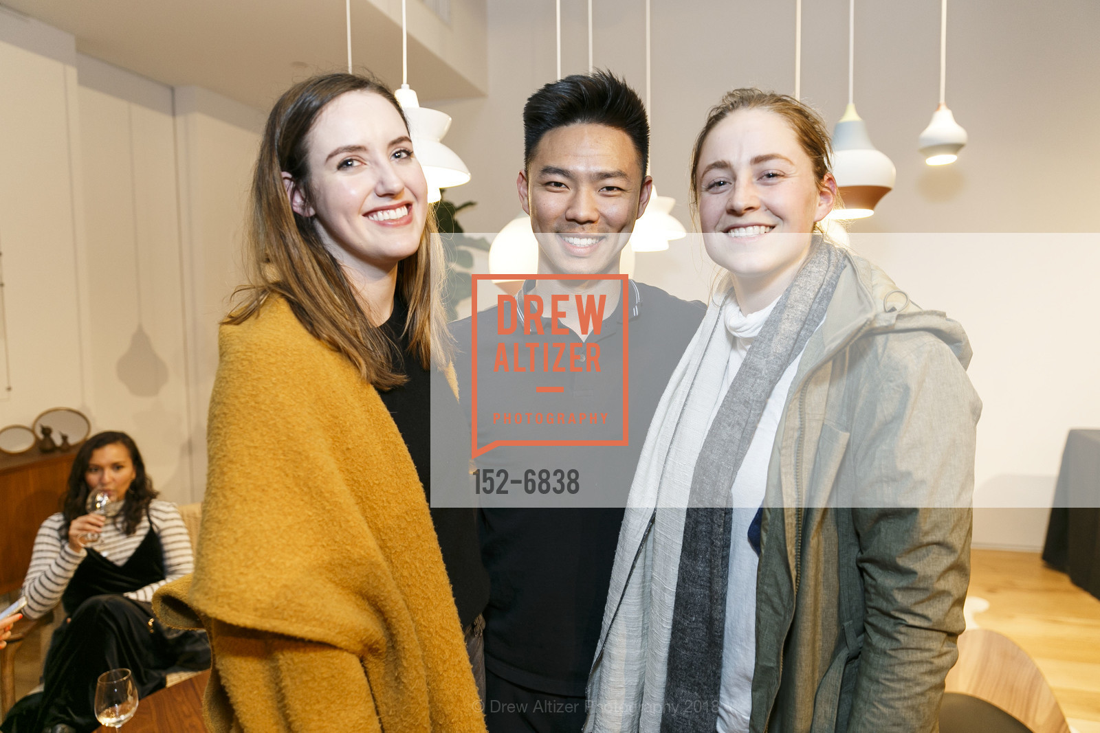 Lydia Bale, Stephen Jordan, Claire Stockwell, Carl Hansen & Son Flagship Store Grand Opening, Carl Hansen & Son. 111 Rhode Island, Suite 3 SF, CA 94103, March 1st, 2018, Photo #152-6838 Lydia Bale, Stephen Jordan, Claire Stockwell, Photo #152-6838