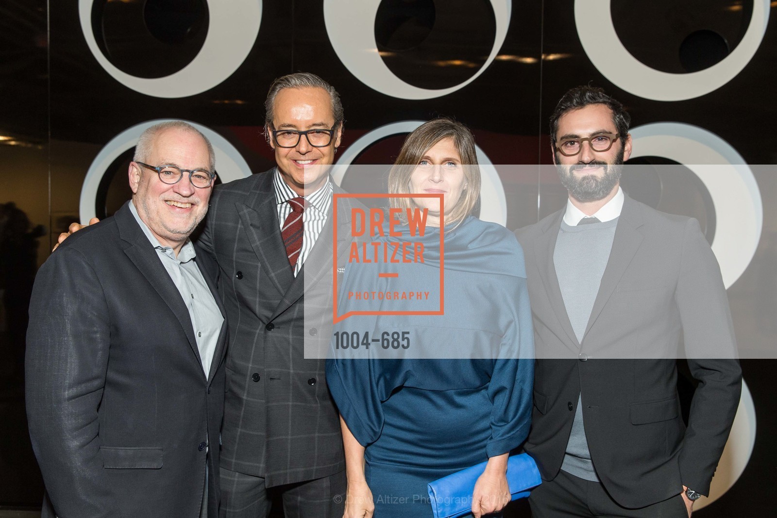 Gary Garrels, Douglas Durkin, Jennifer Dunlop Fletcher, Joseph Becker, FOG Design+Art Preview Gala, Fort Mason Center Festival Pavilion, January 13th, 2016, Photo #1004-685 Gary Garrels, Douglas Durkin, Jennifer Dunlop Fletcher, Joseph Becker, Photo #1004-685