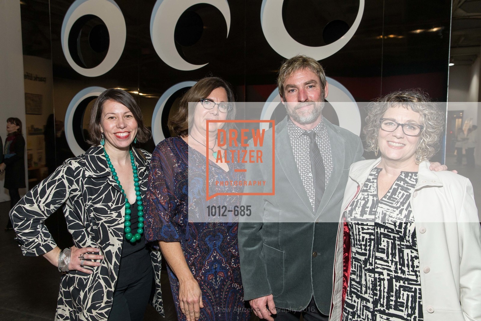 Sara Downing, Victoria Reynolds, Randy Tuell, Cynthia Sumner, FOG Design+Art Preview Gala, Fort Mason Center Festival Pavilion, January 13th, 2016,Drew Altizer, Drew Altizer Photography, full-service agency, private events, San Francisco photographer, photographer california