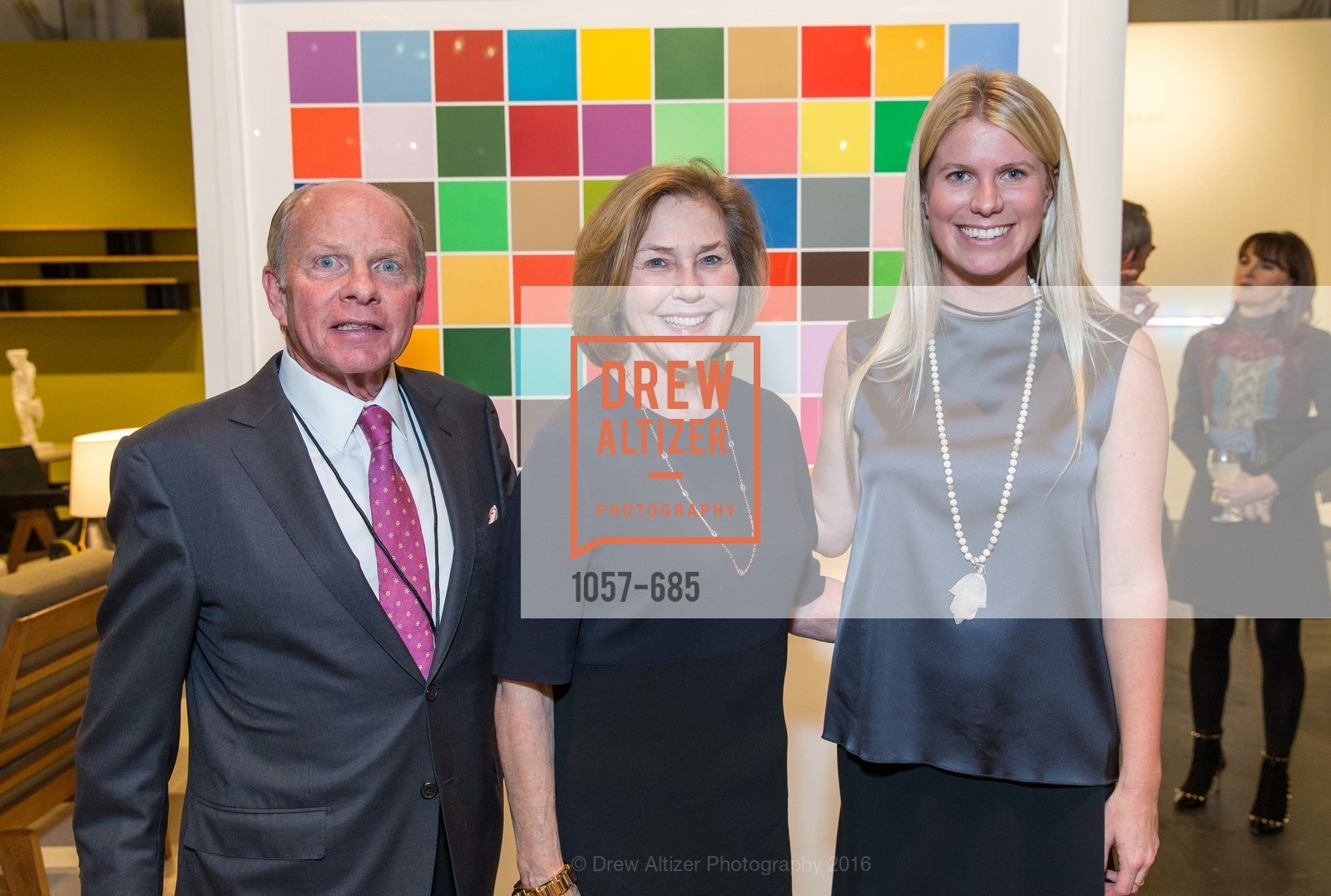 John Berggruen, Gretchen Berggruen, Sarah Wendell, FOG Design+Art Preview Gala, Fort Mason Center Festival Pavilion, January 13th, 2016, Photo #1057-685 John Berggruen, Gretchen Berggruen, Sarah Wendell, Photo #1057-685
