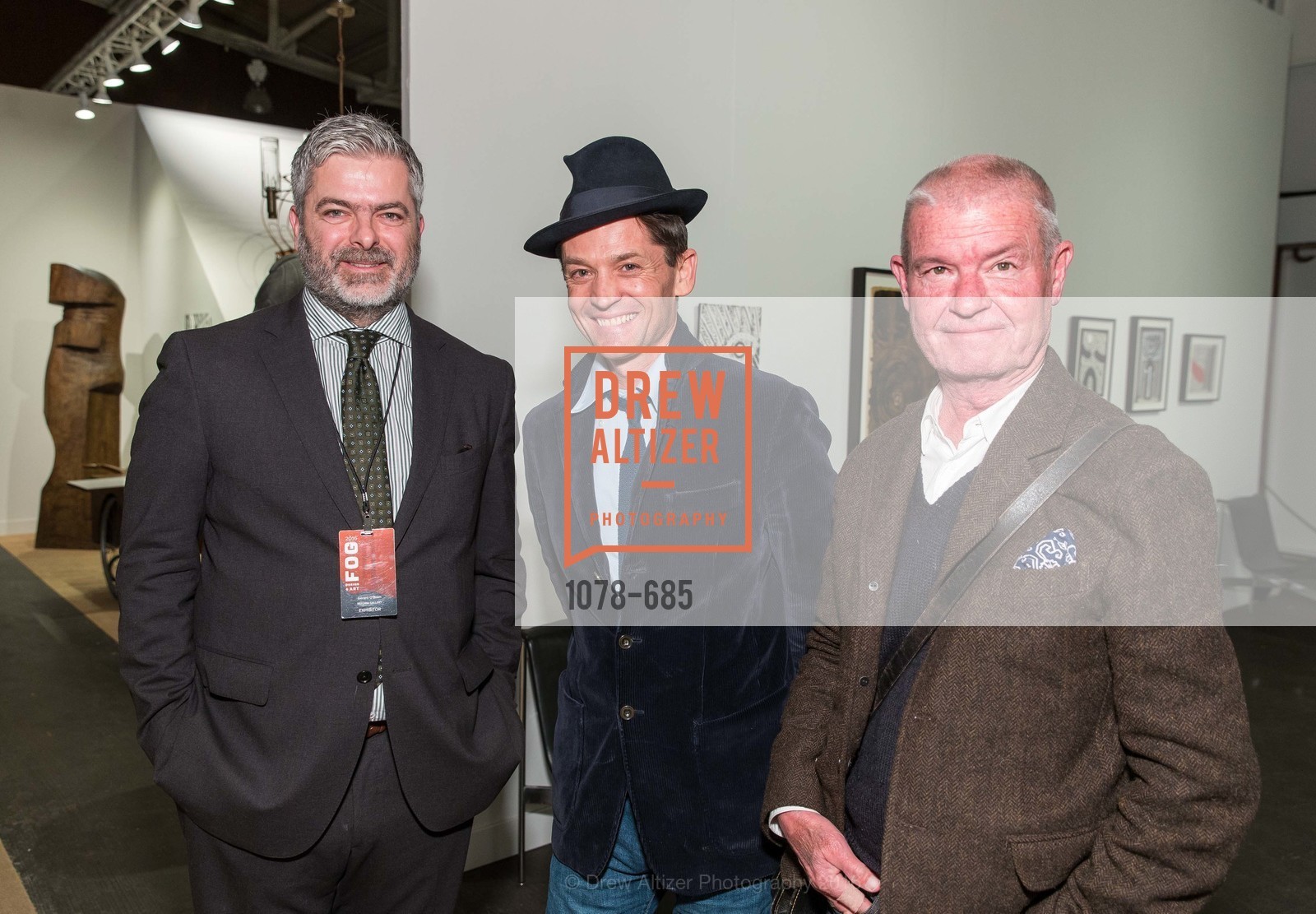 Gerard O'Brien, Daniel de la Falaise, Fletcher, FOG Design+Art Preview Gala, Fort Mason Center Festival Pavilion, January 13th, 2016, Photo #1078-685 Gerard O'Brien, Daniel de la Falaise, Fletcher, Photo #1078-685
